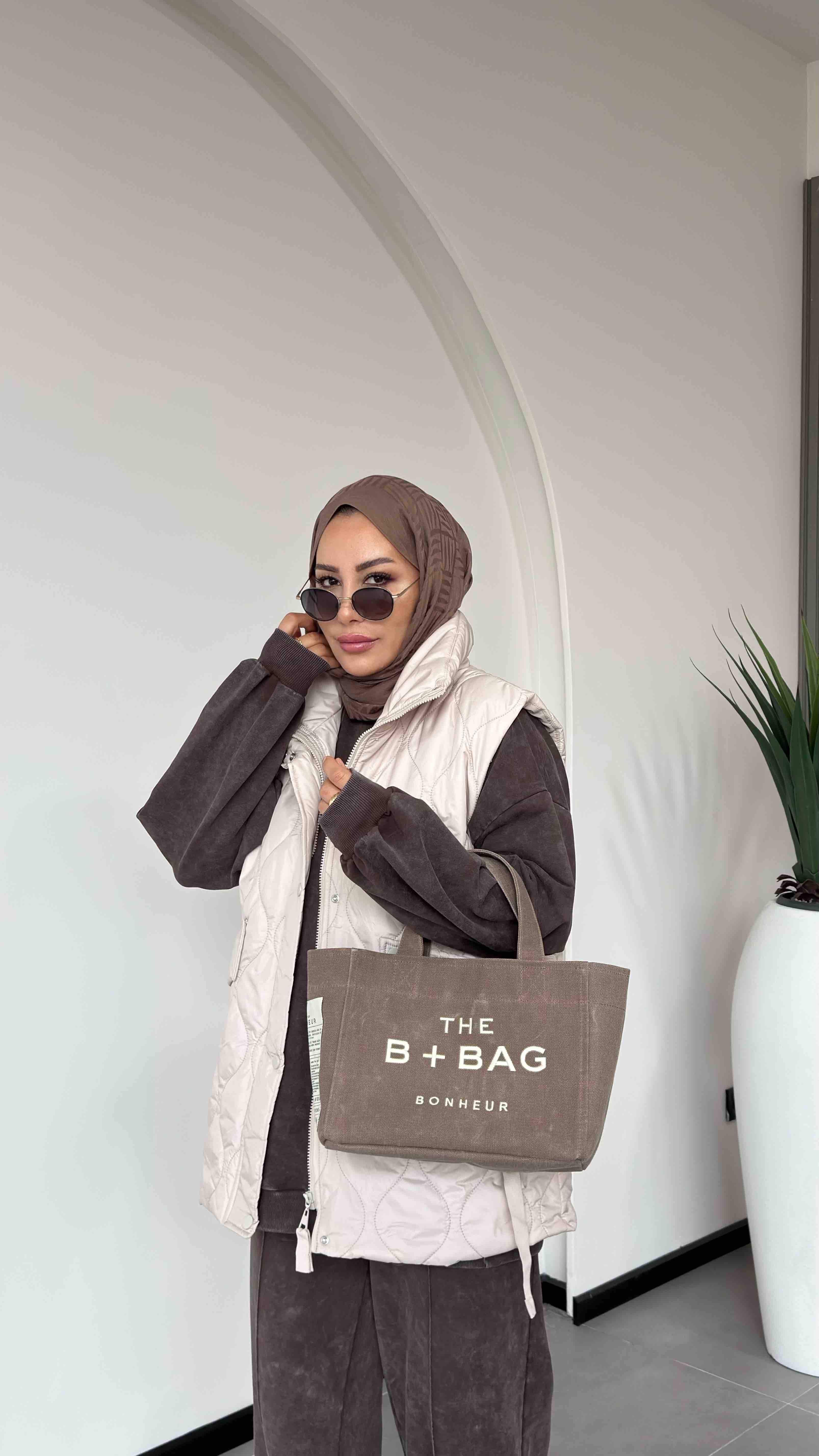 DİK YAKA SPOR ŞİŞME YELEK - Taş