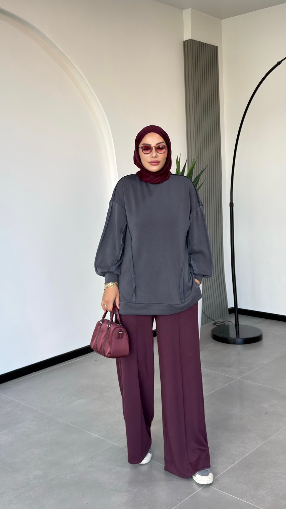 PERA OYSHO PANTALON - Bordo