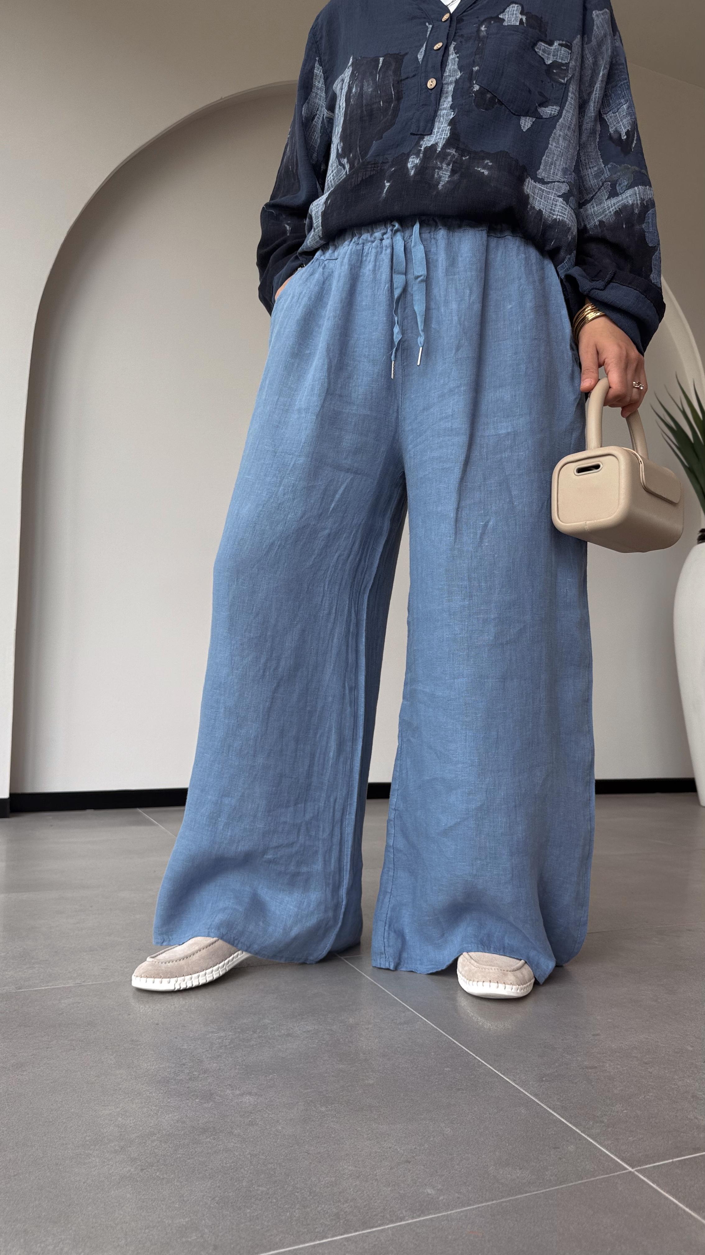 BOL PAÇA KETEN PANTALON