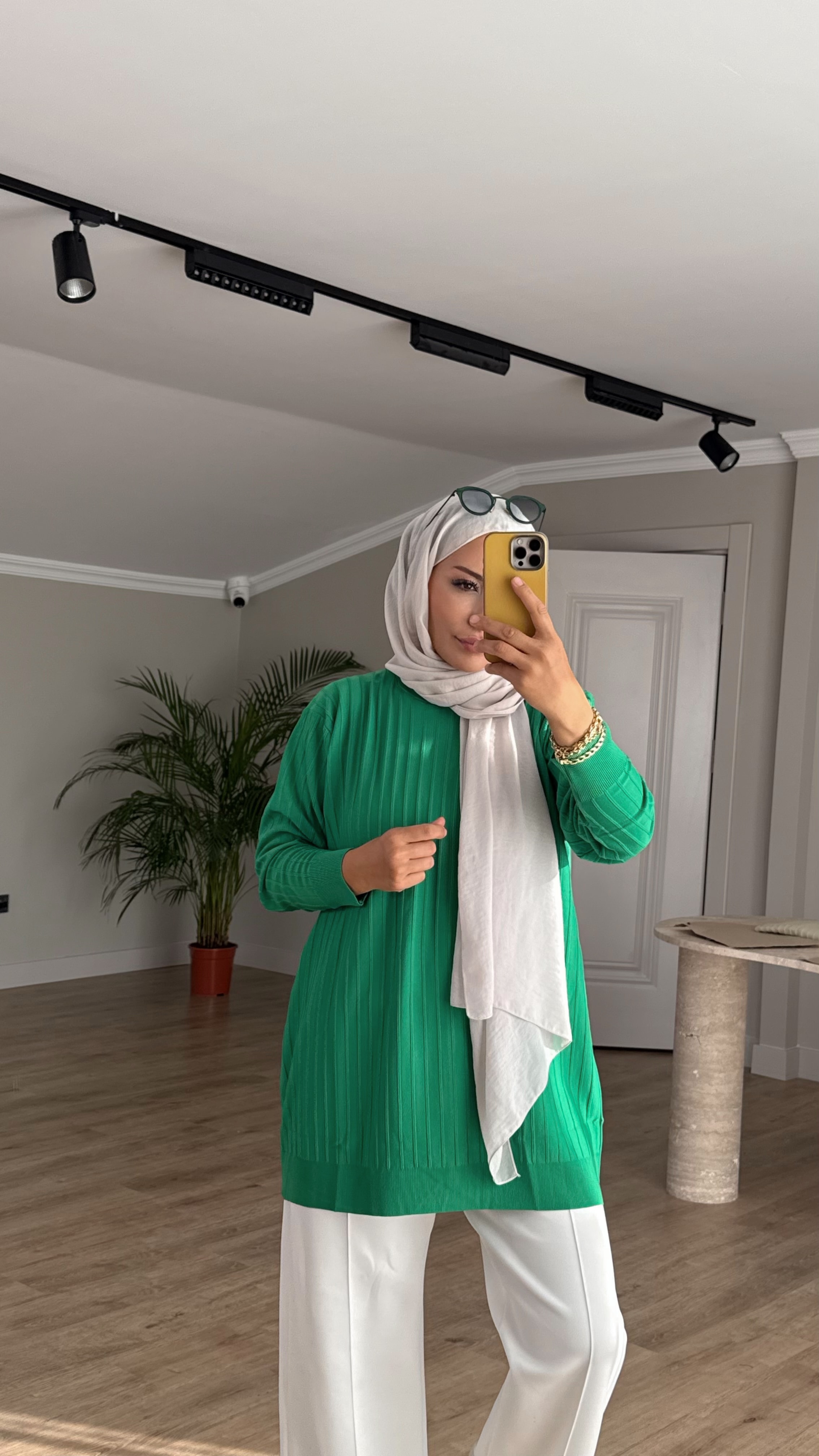 MERSERİZE KAZAK FİTİLLİ - BENETTON YEŞİLİ