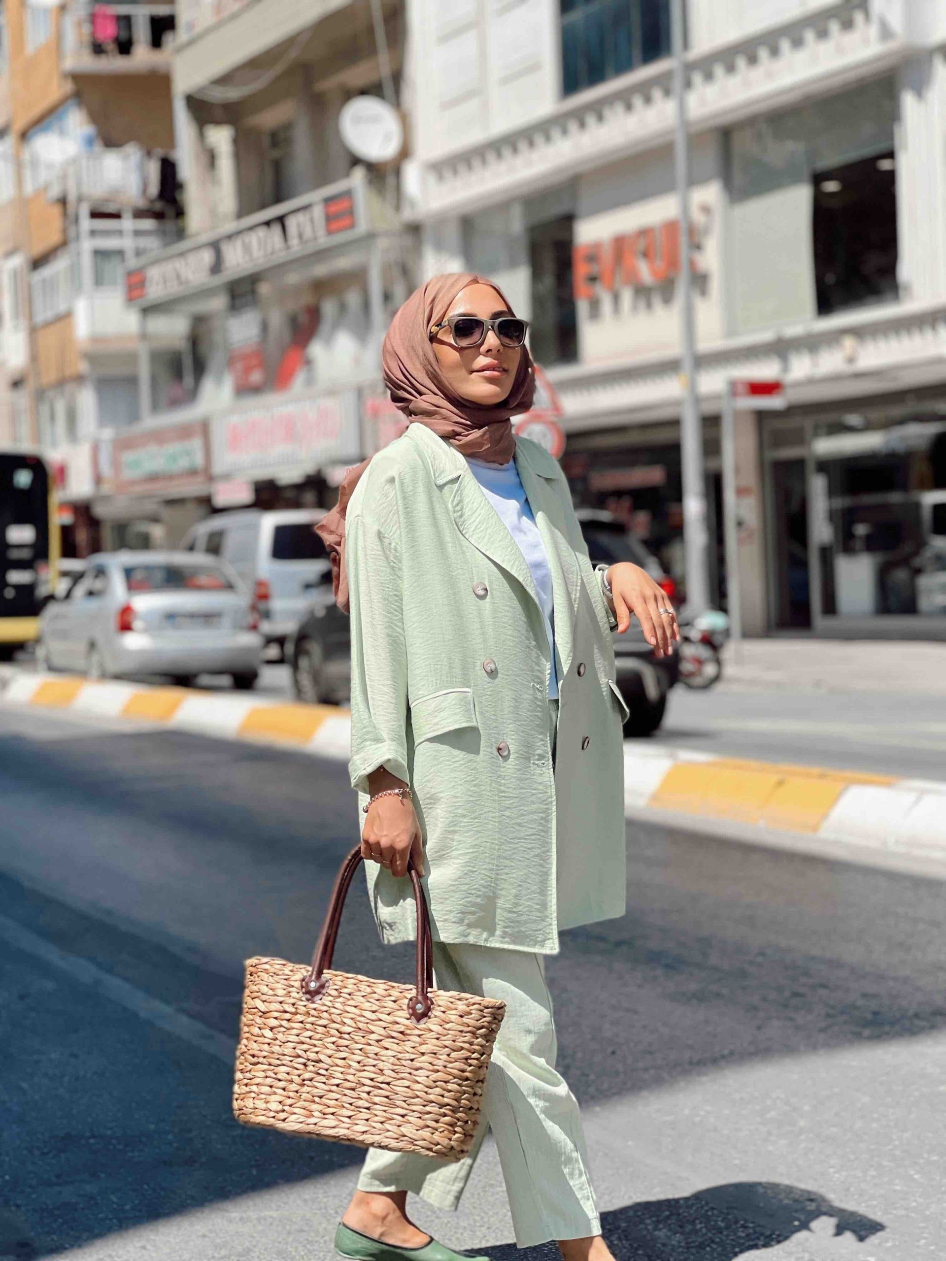 BLAZER CEKET KETEN