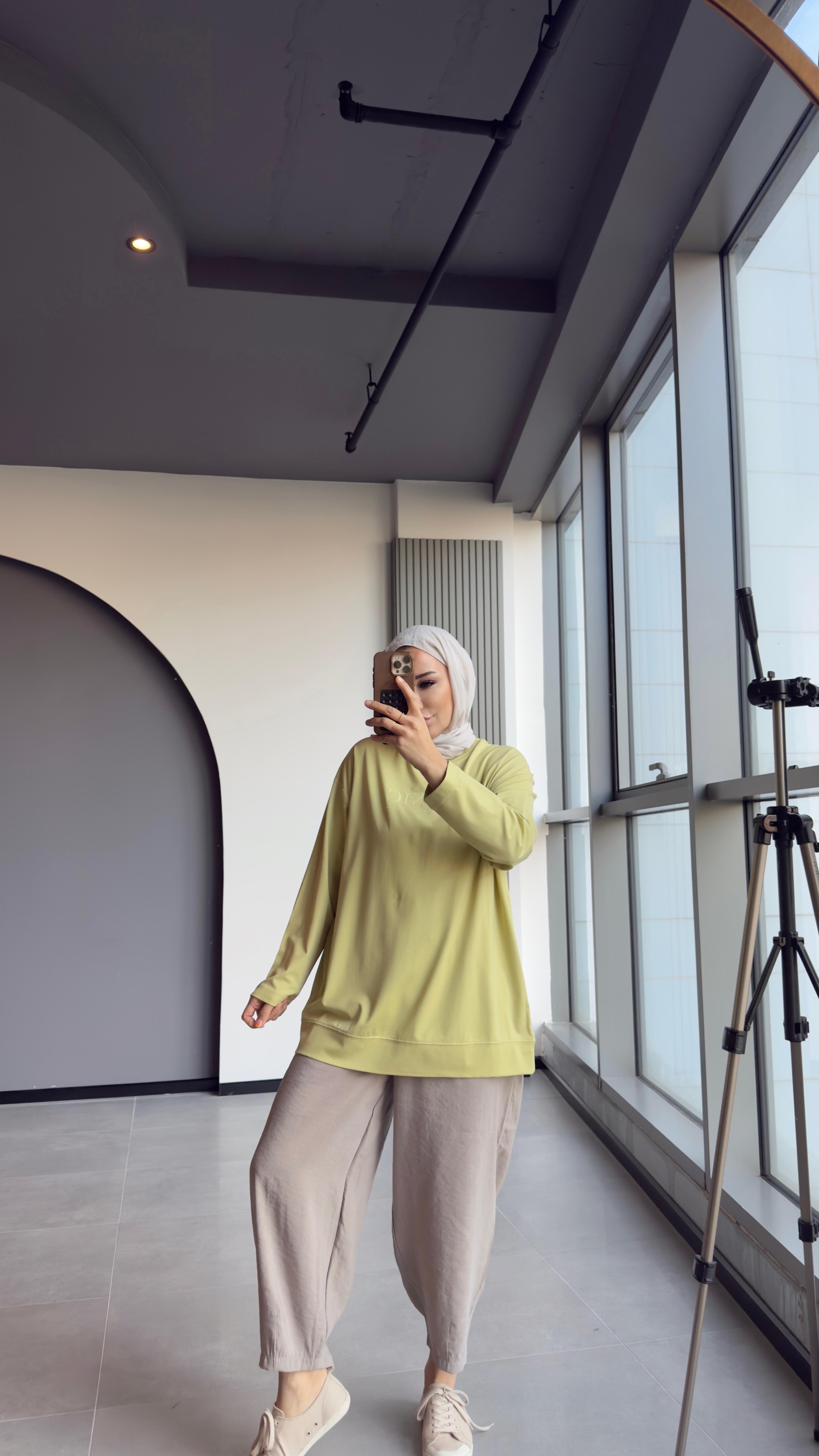 İKONİK YAZLIK SWEAT - SOFT NEON YEŞİL