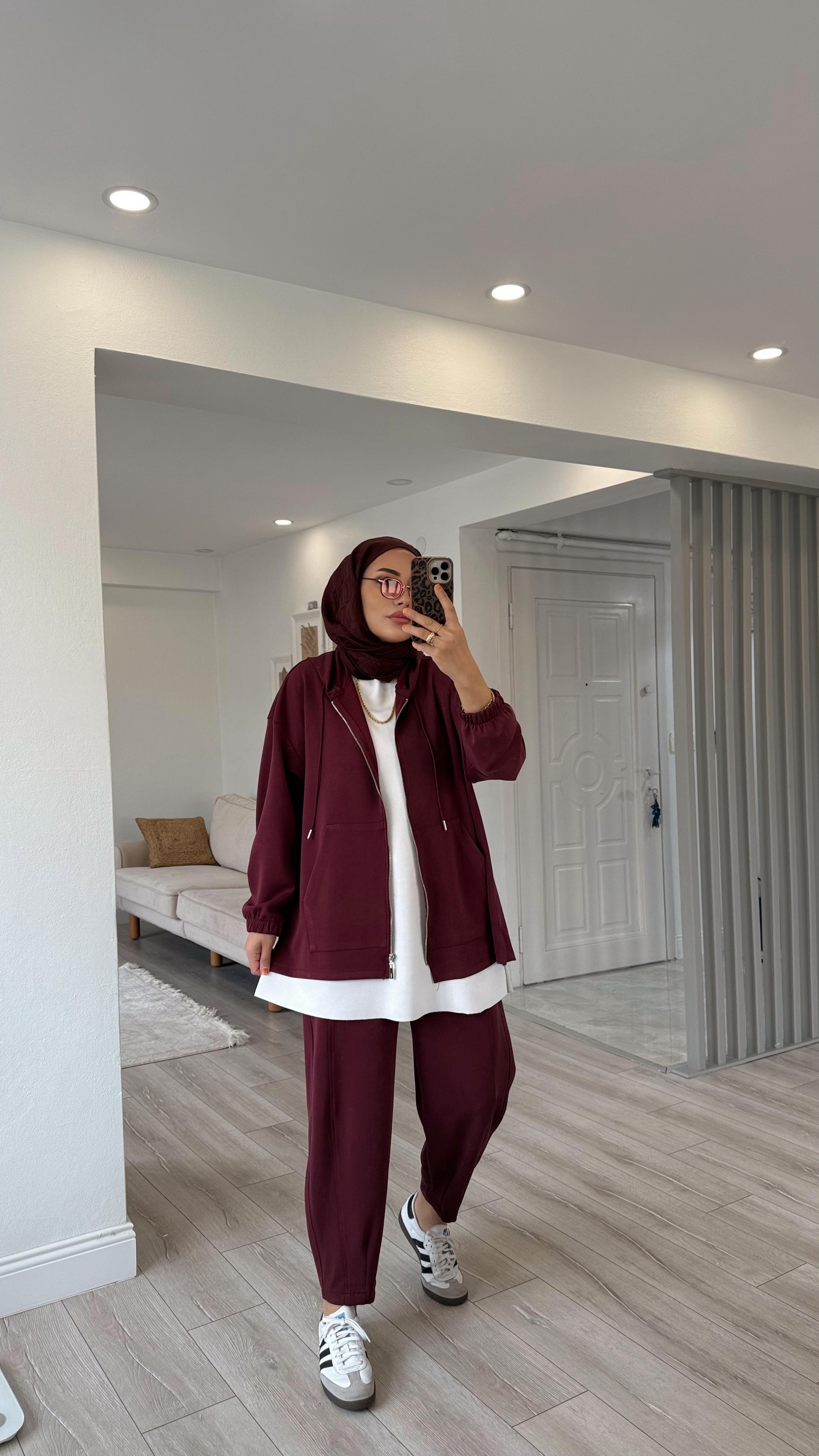 KANGURU CEPLİ FERMUARLI MODAL OYSHO TAKIM