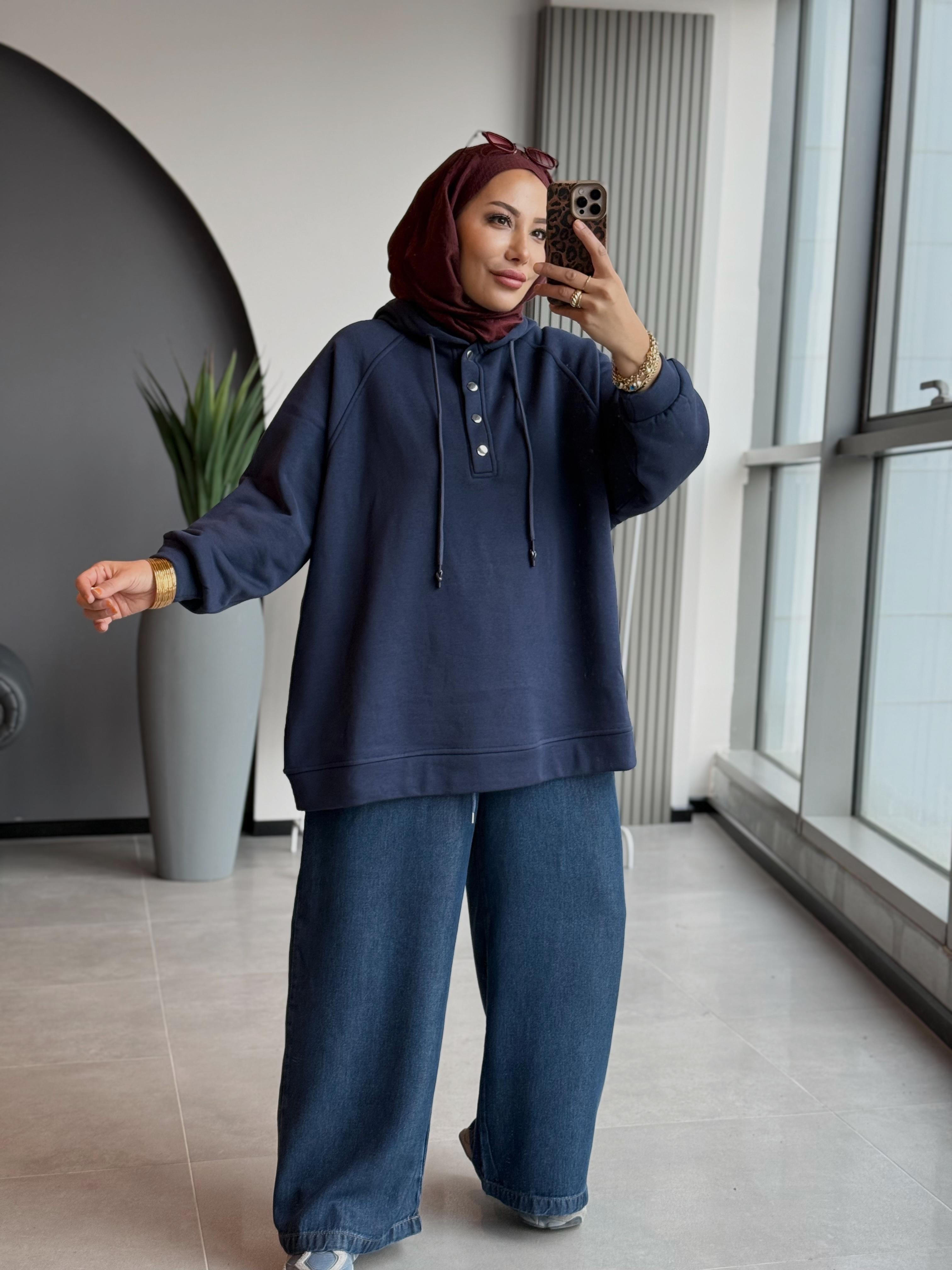 KAPŞONLU ŞARSONLU SWEAT