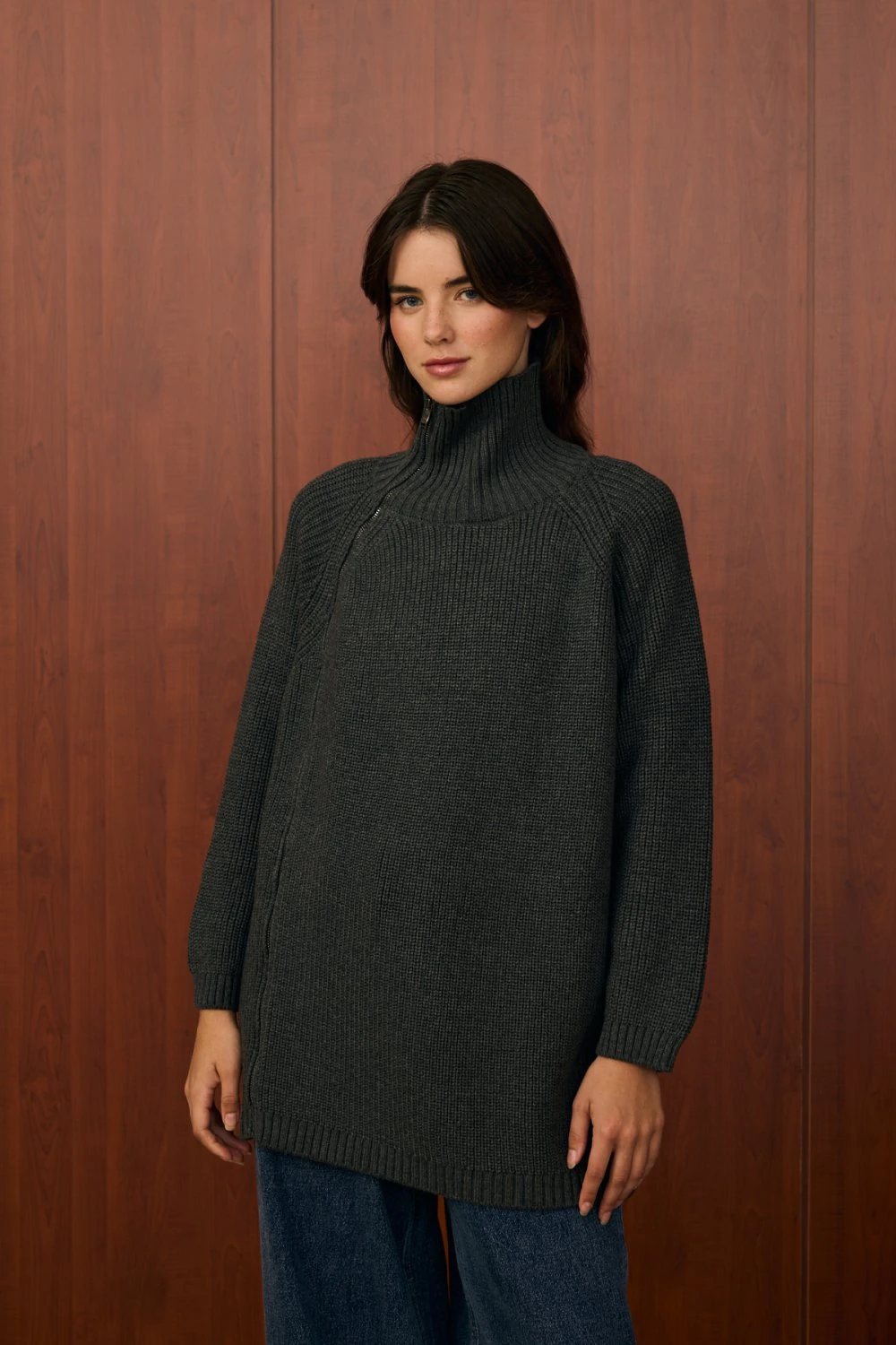 POP KAZAK-YANDAN FERMUARLI SELANİK KAZAK  - Gri