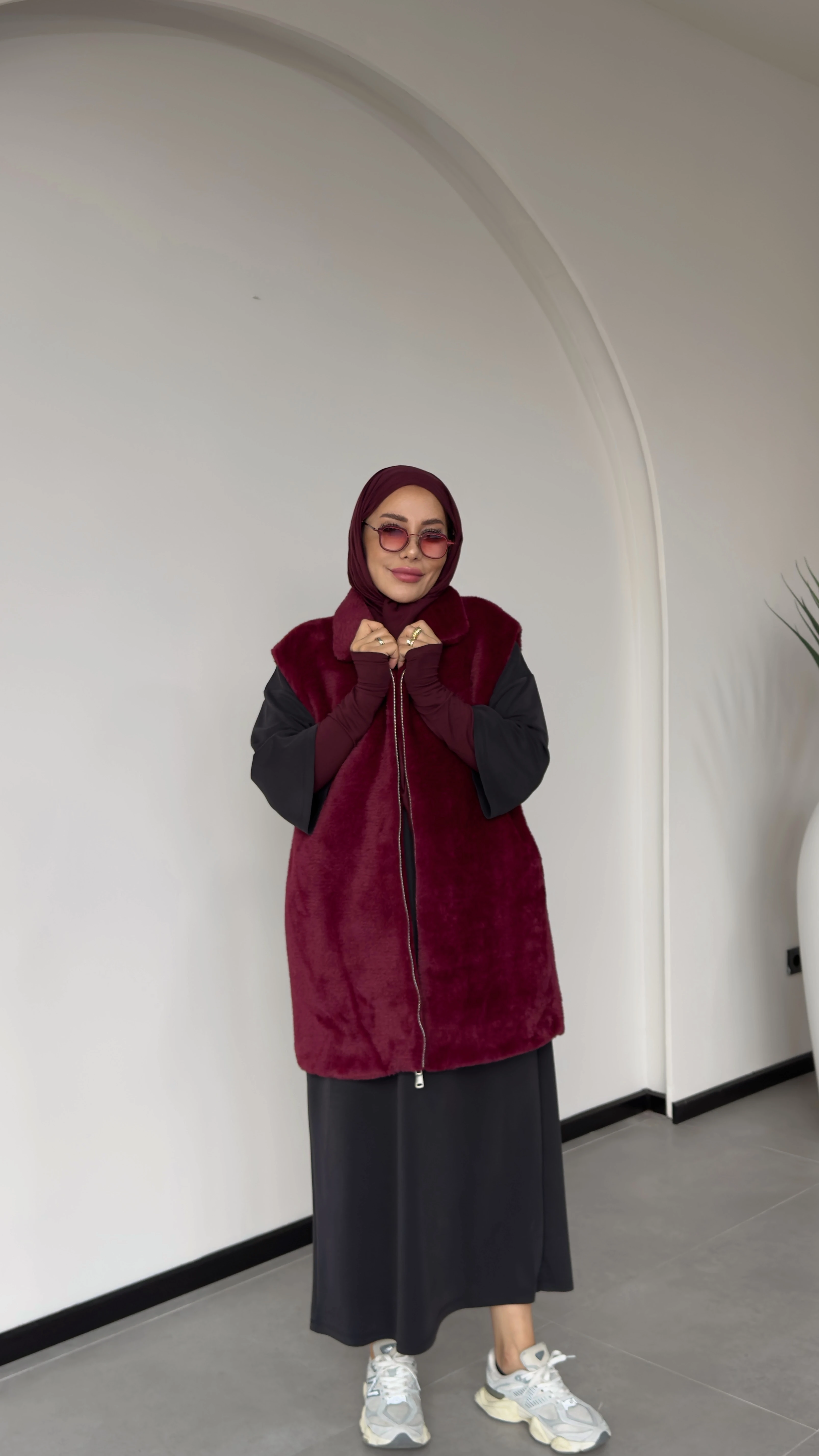 FERMUARLI ANGORA YELEK