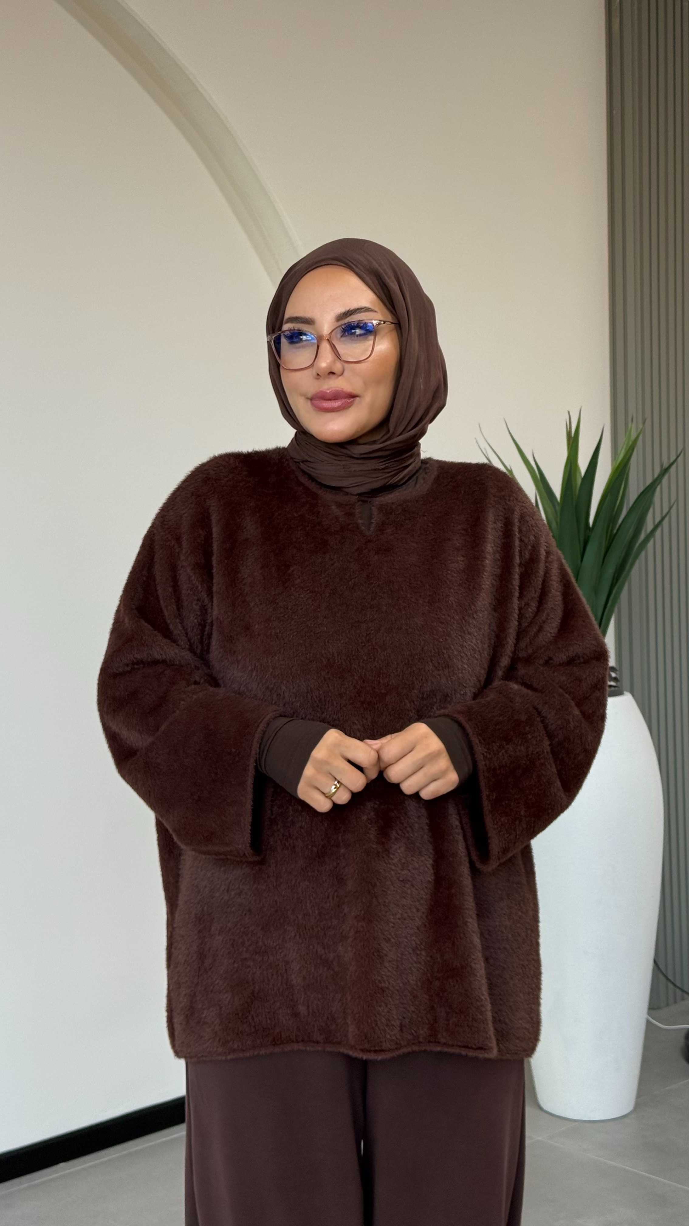 YAKA DETAYLI ANGORA KAZAK