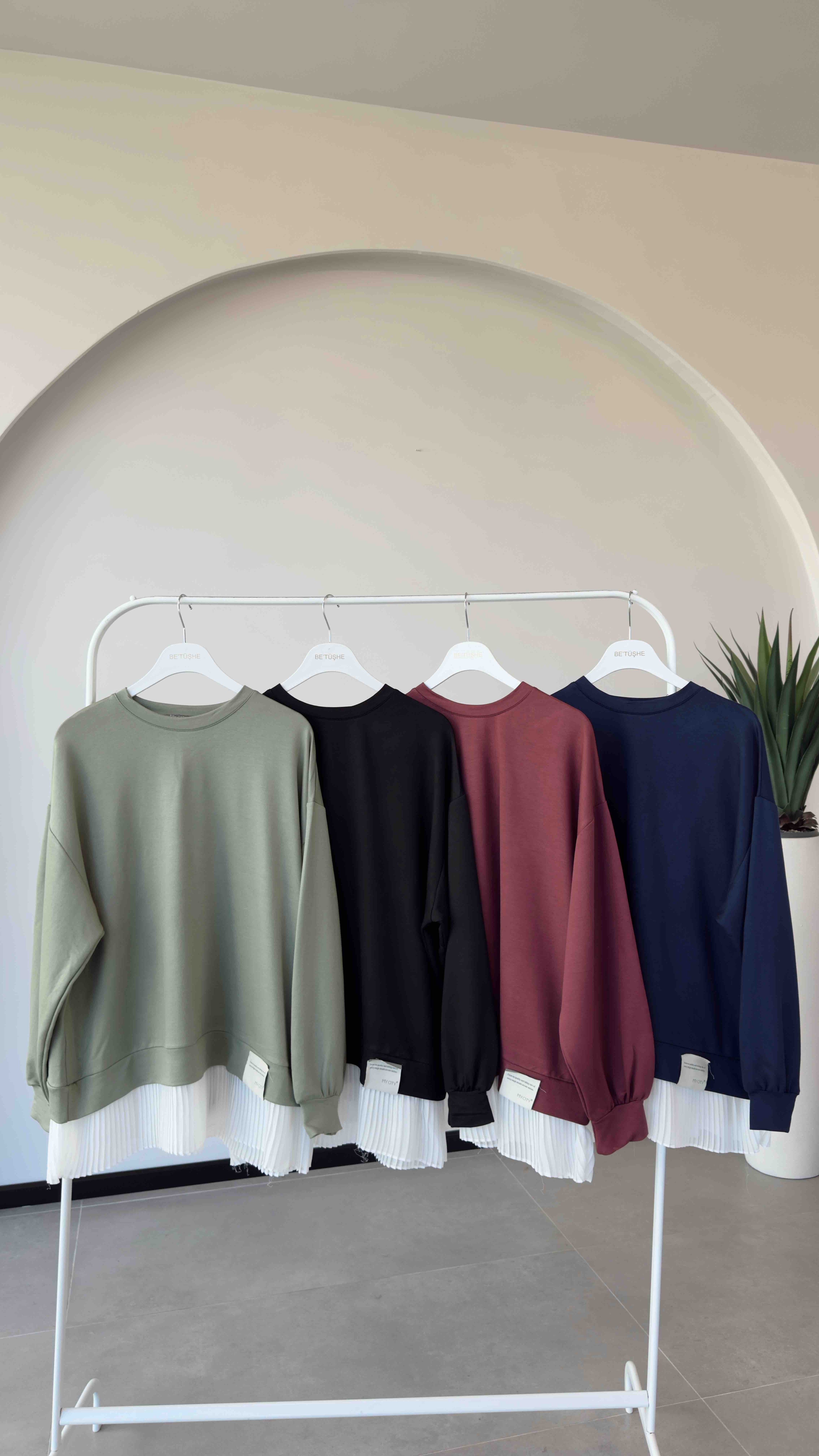 OYSHO SWEAT -KENDİNDEN PİLİSELİ