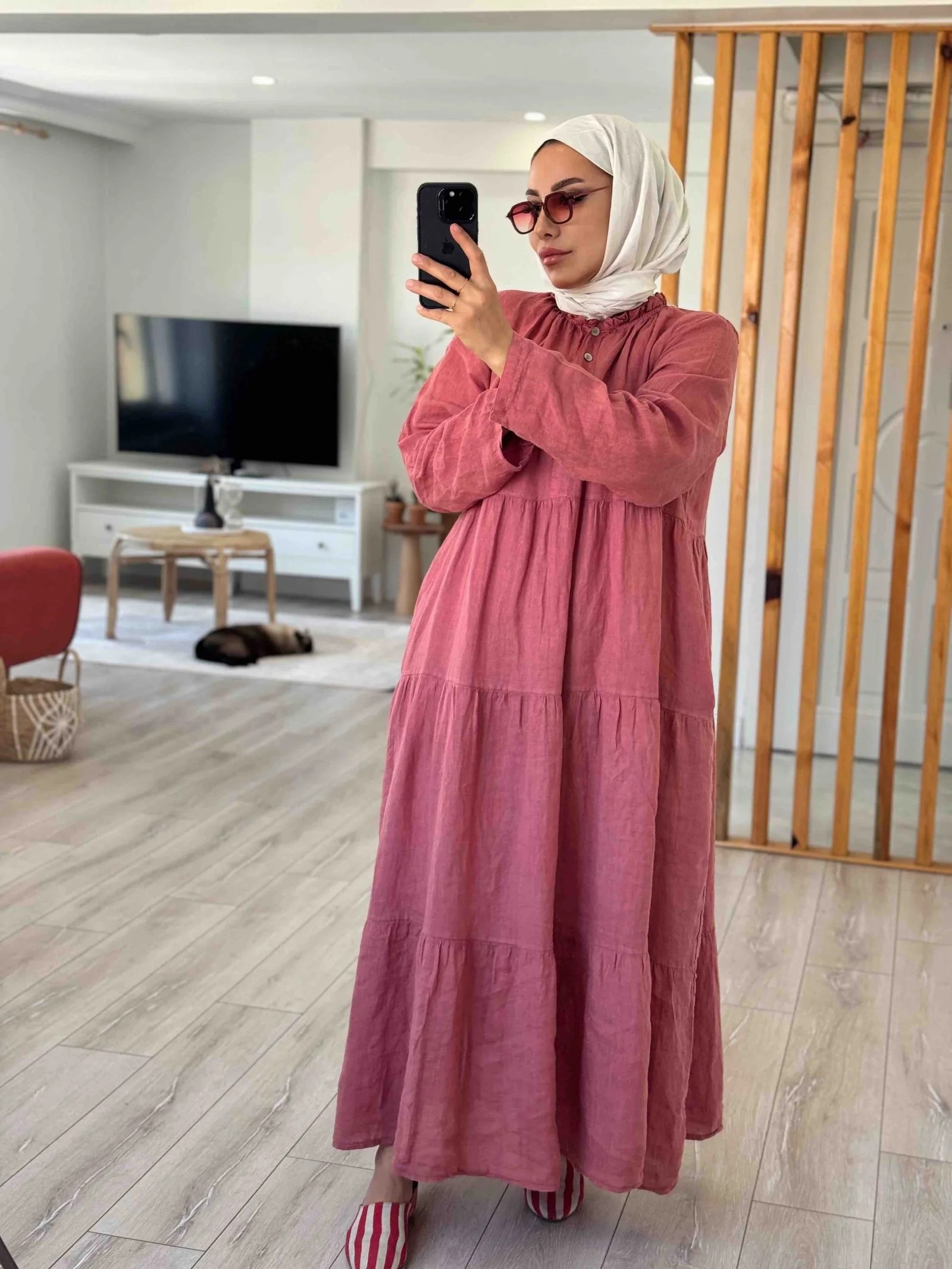 GERÇEK KETEN FULYA ELBİSE