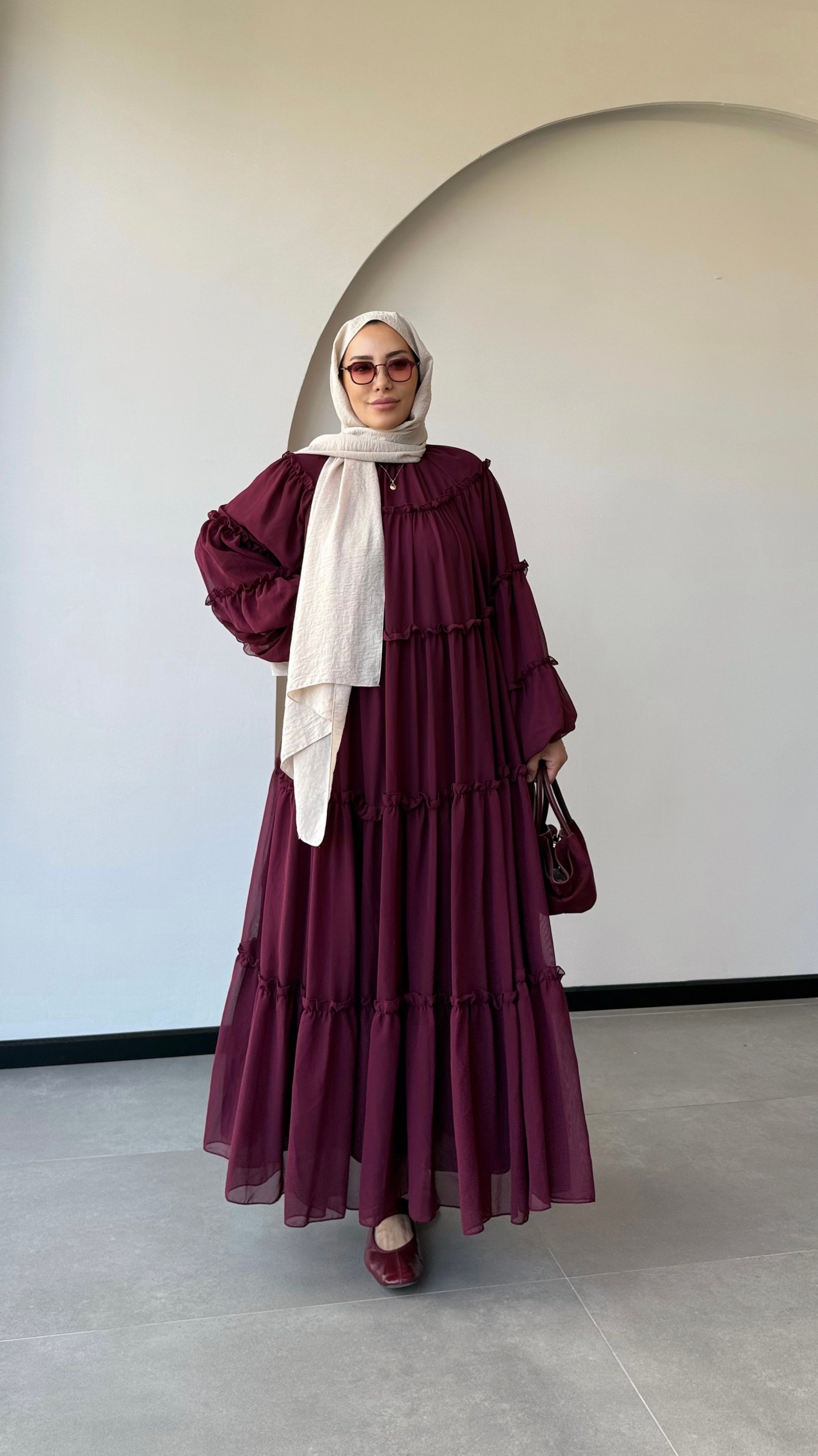 AFRA ELBİSE - Bordo