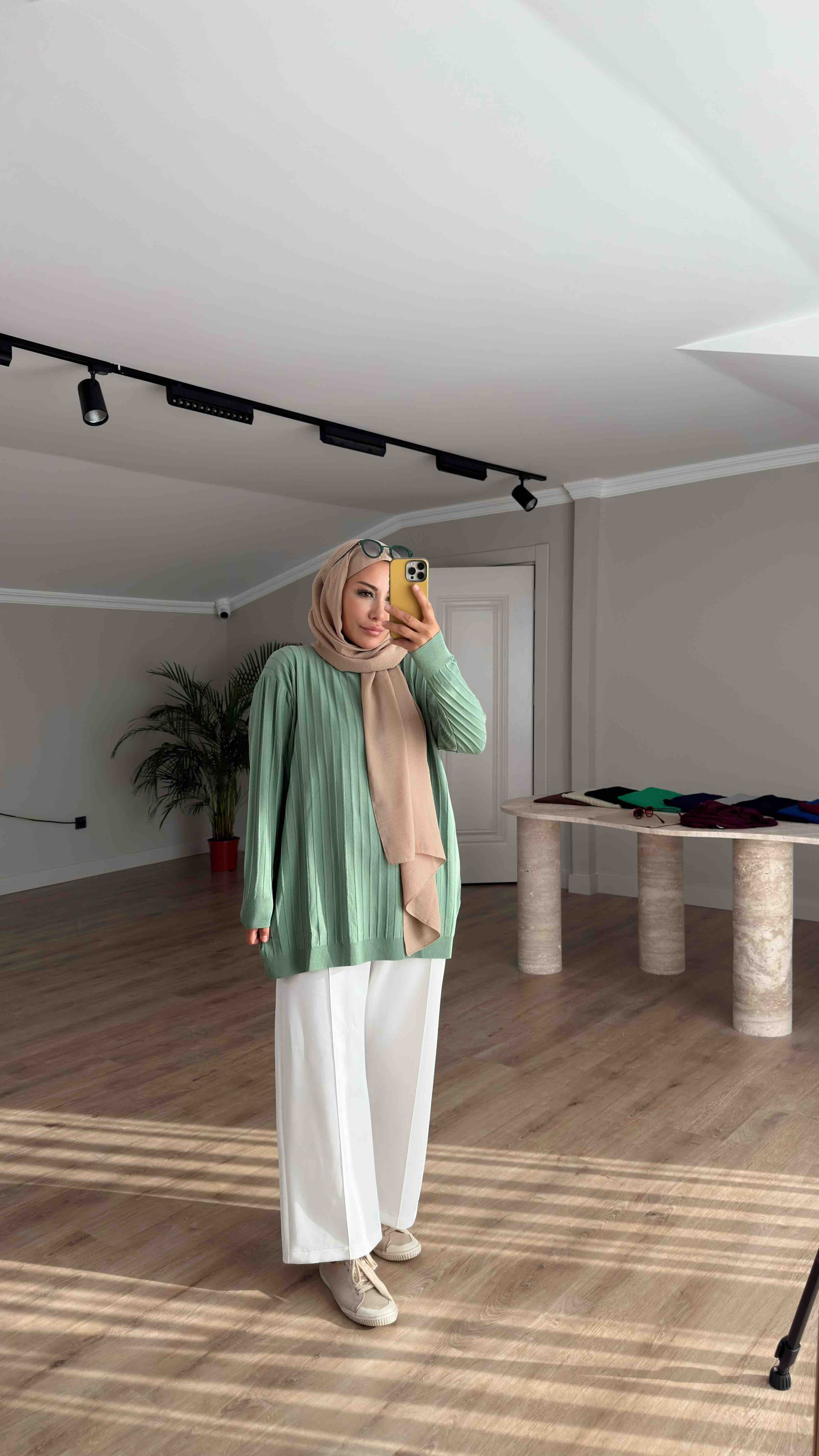 MERSERİZE KAZAK FİTİLLİ - NİL YEŞİLİ