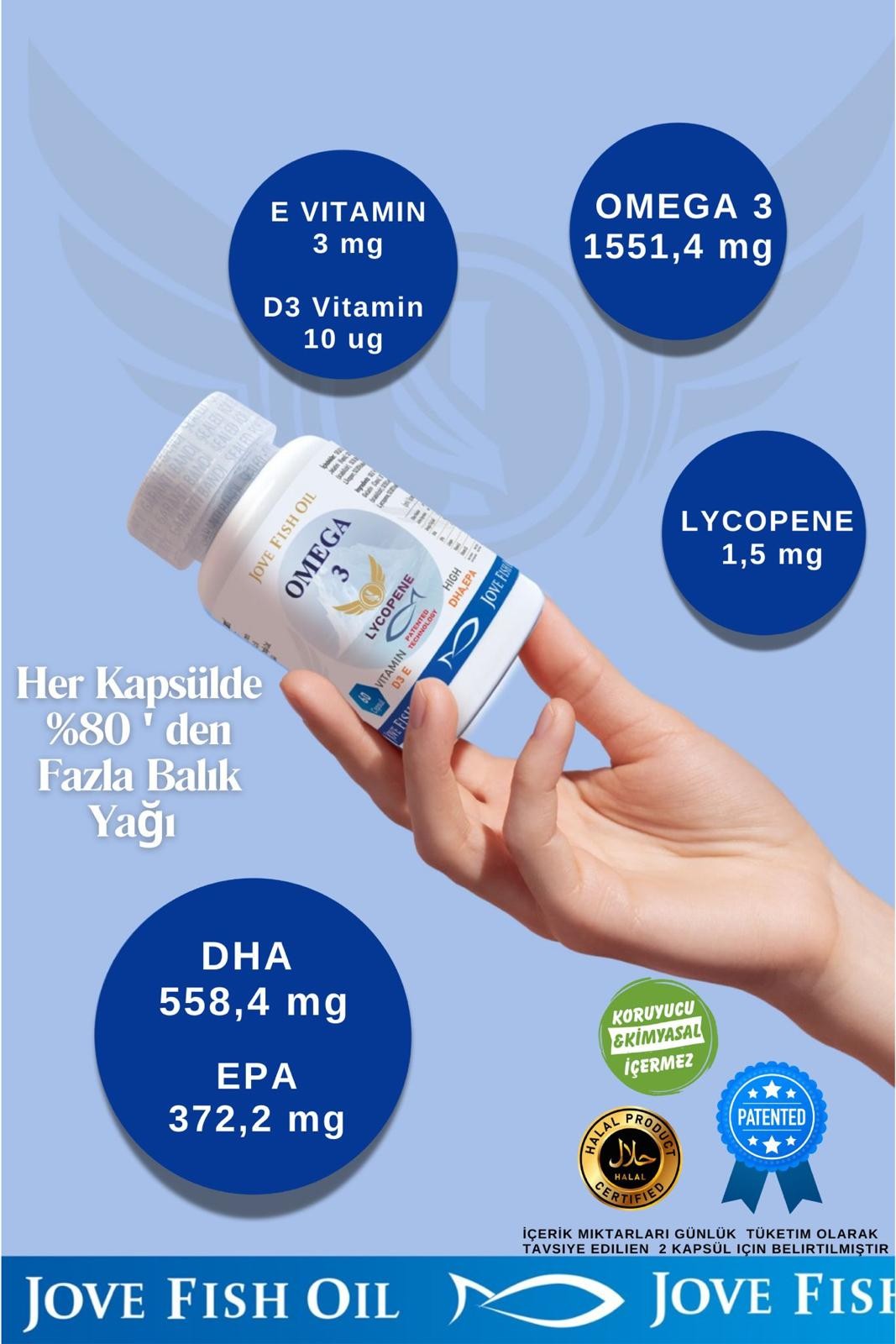 Jove Fish Oil Omega-3 60 Kapsül