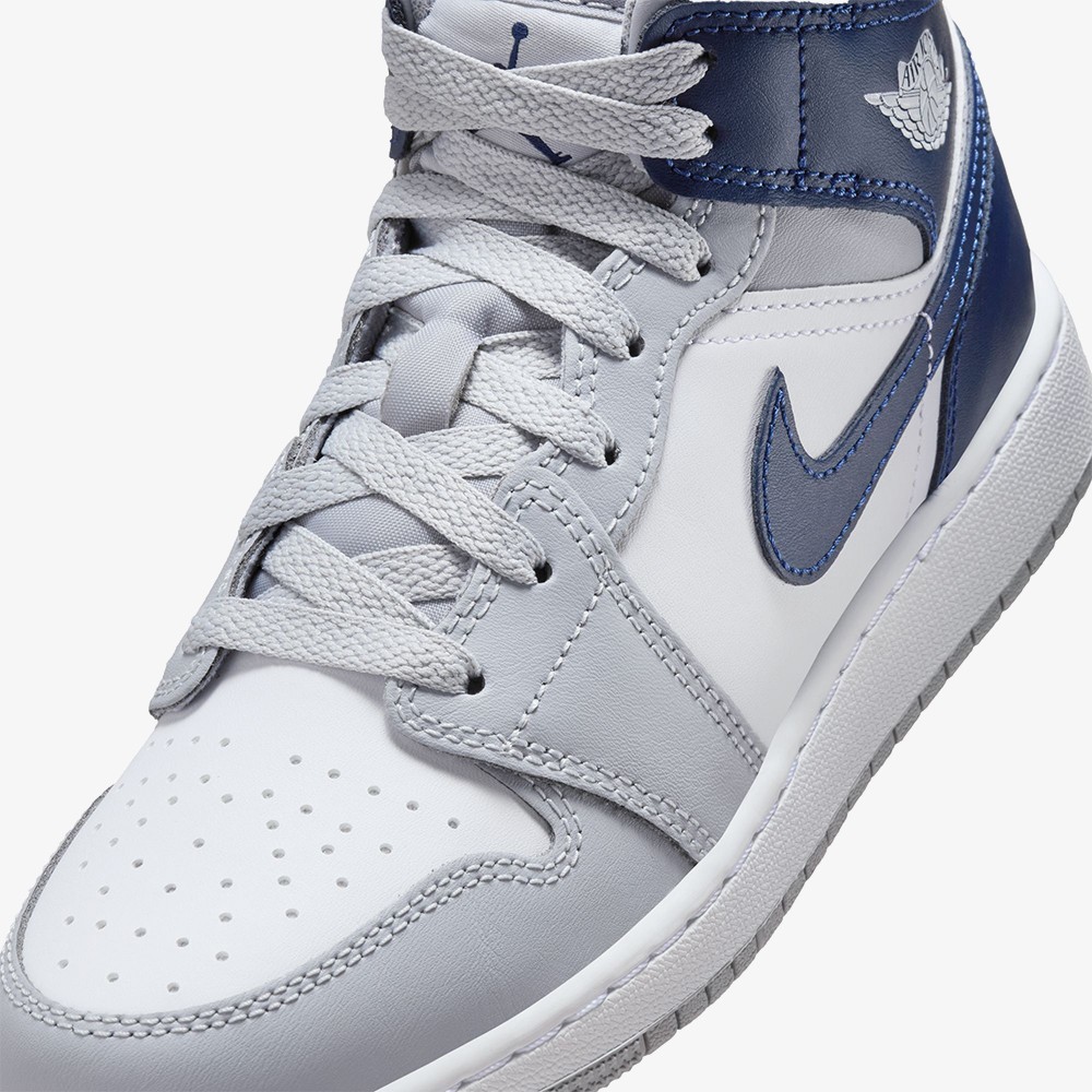 Air Jordan 1 Mid 'Wolf Grey Navy' (GS)