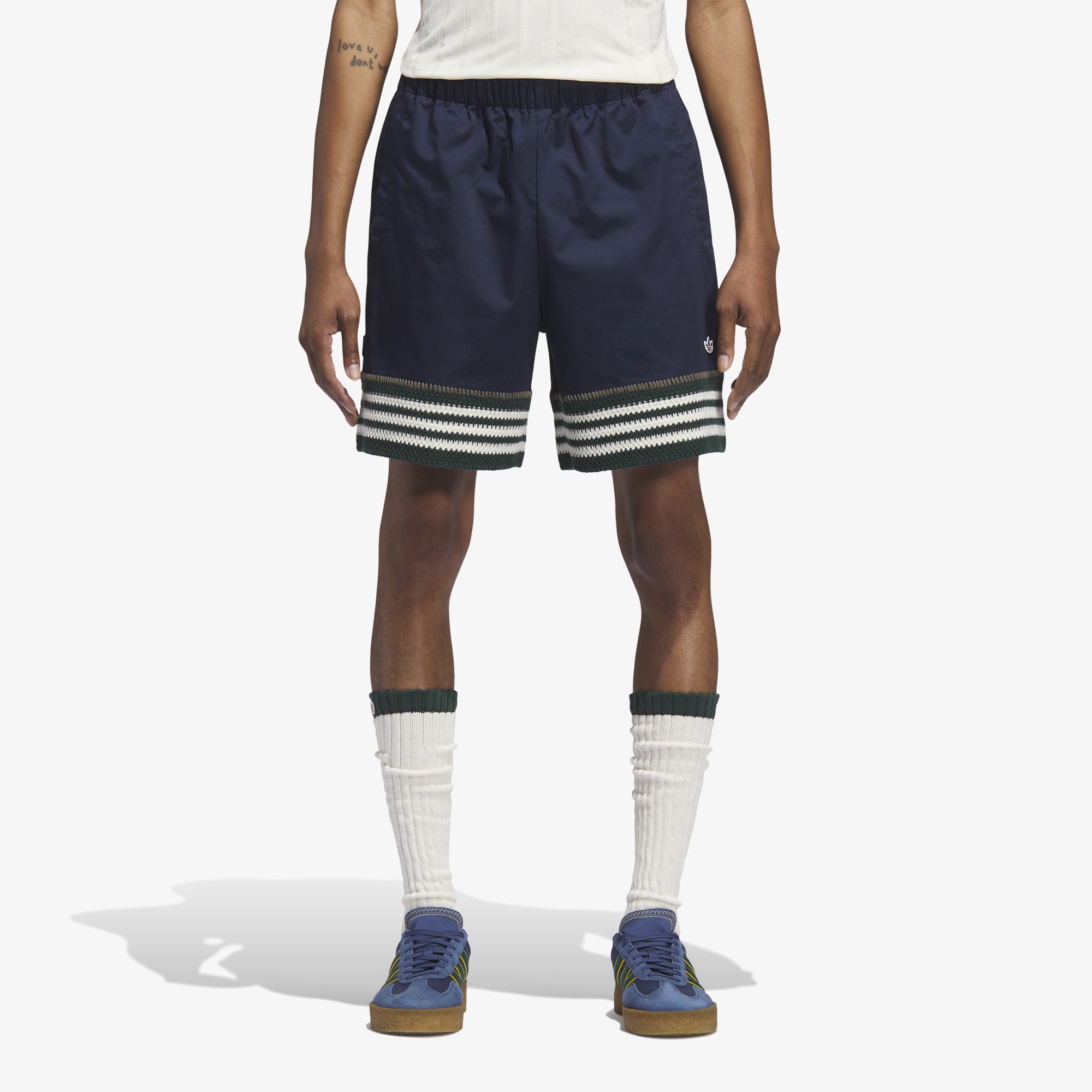 adidas x CLOT Knit Shorts 'Night Indigo'
