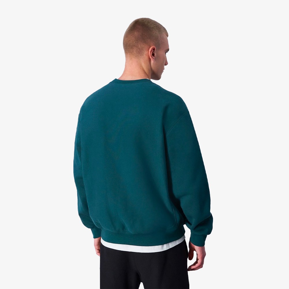 Minimal Reverse Weave Sweatshirt 'Petrol'