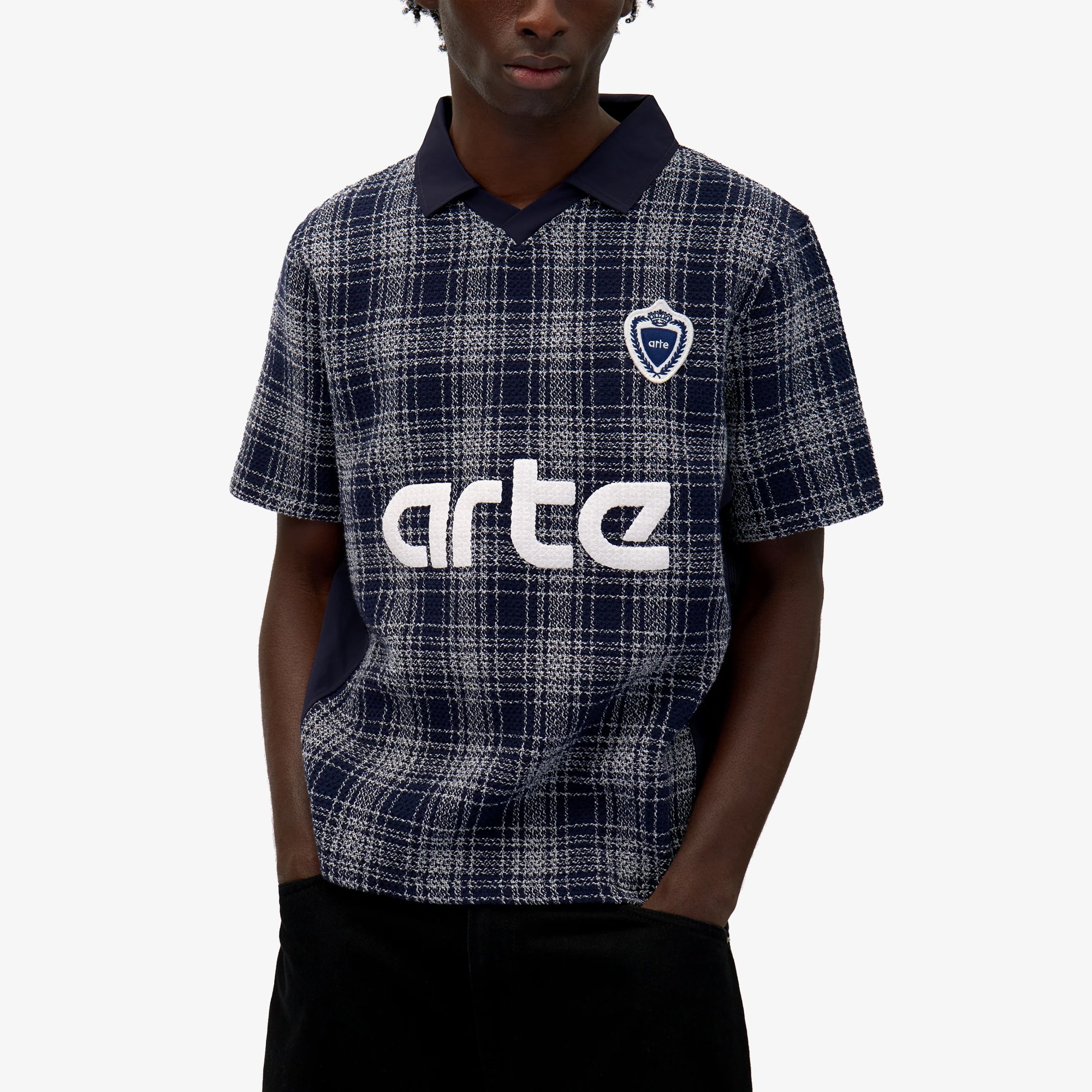 Plaid Jersey 'Navy'