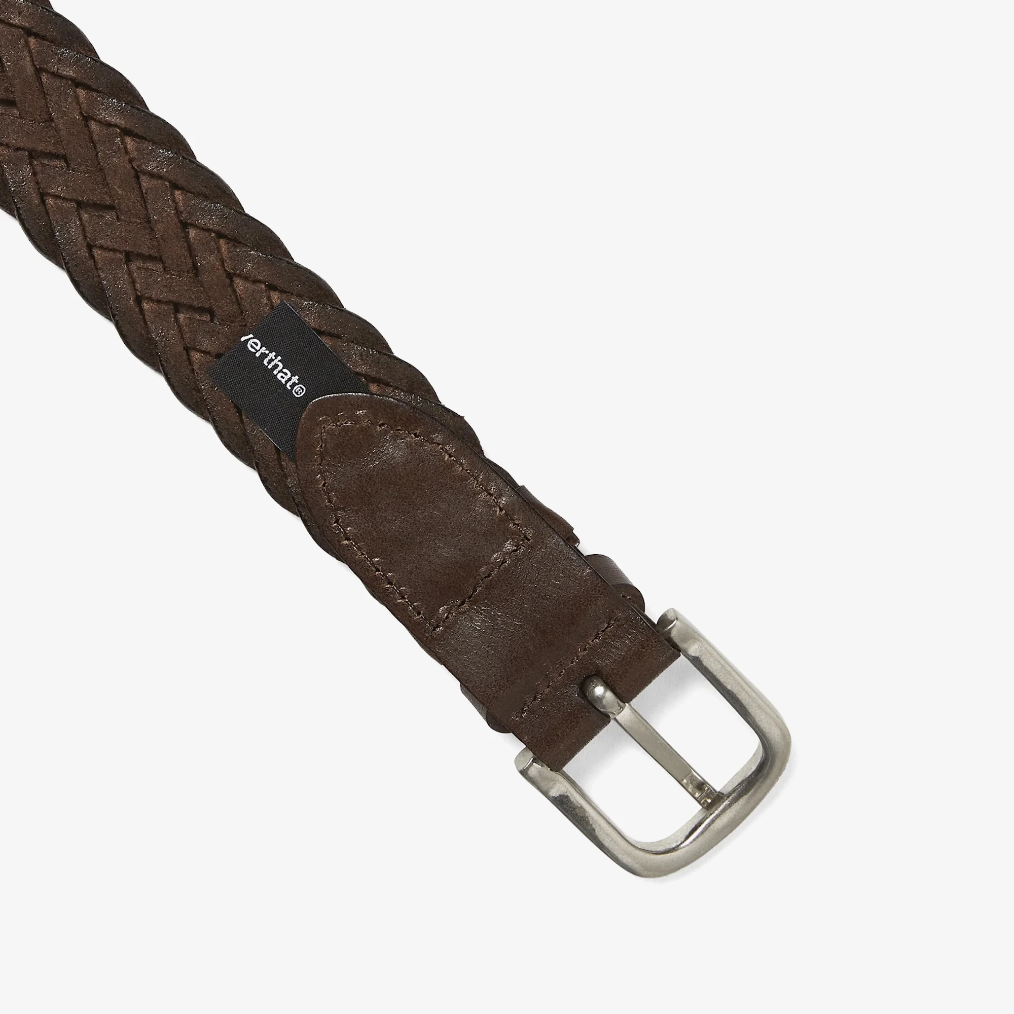 Leather Mesh Belt 'Brown'