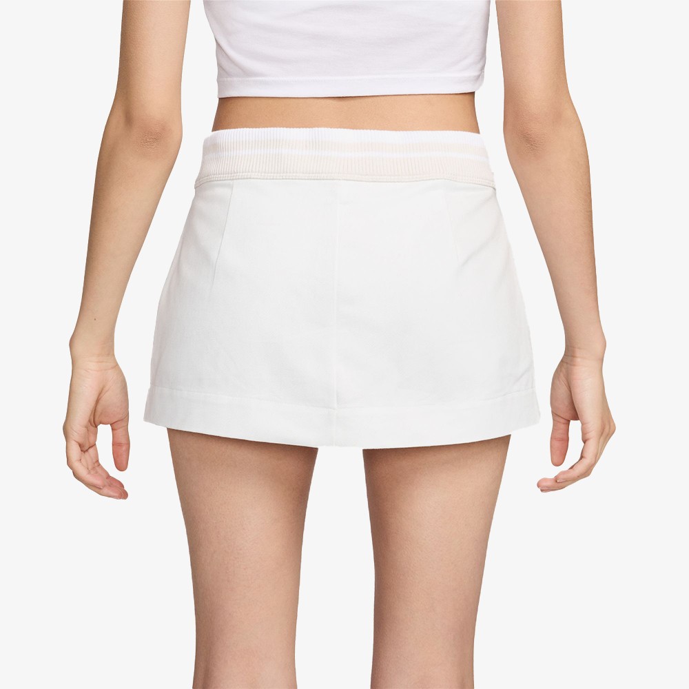 Low-rise Canvas Mini Skirt 'White'