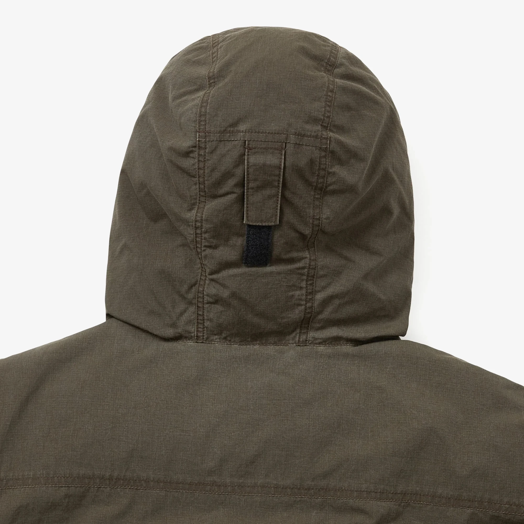 Washed Down Puffer Jacket 'Olive Brown'