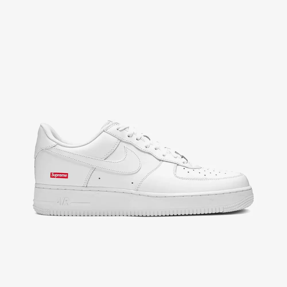Supreme × Nike Air Force 1 Low White Nike x Supreme Air Force 1 Low 'White' - WUNDER