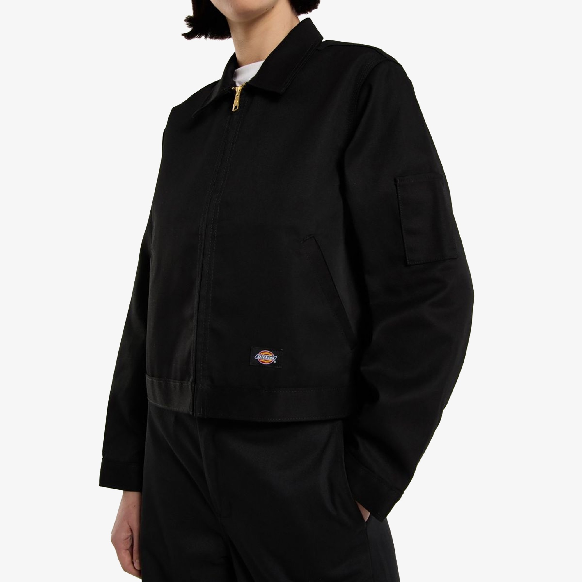Unlined Cropped Eisenhower Jacket 'Black'