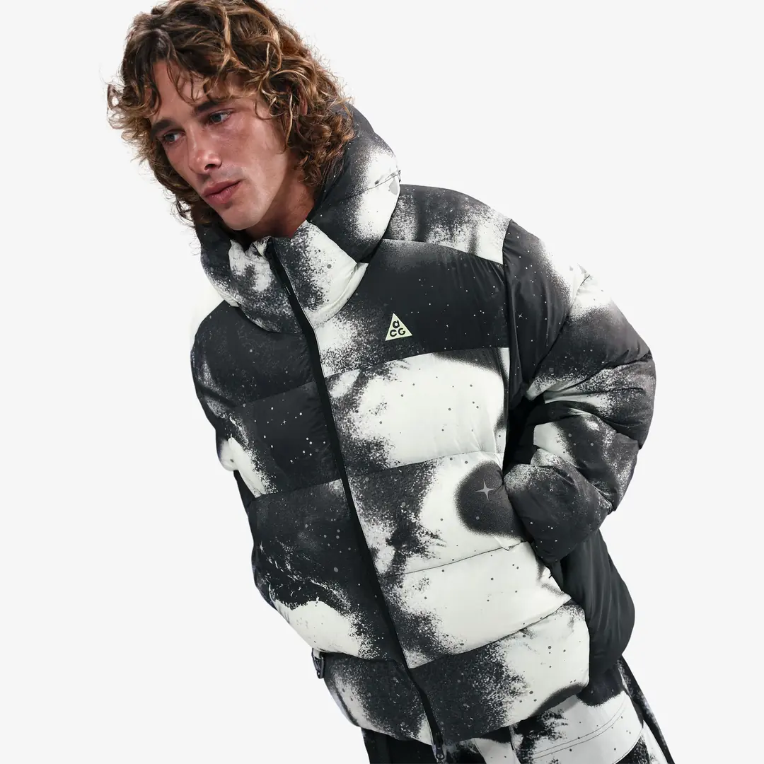 Nike ACG Lunar Lake AOP Jacket 'Anthracite Black' - WUNDER