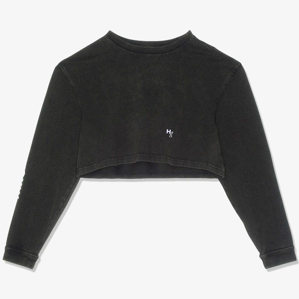 OTW x Homme Girls Crop T-Shirt 'Washed Black'