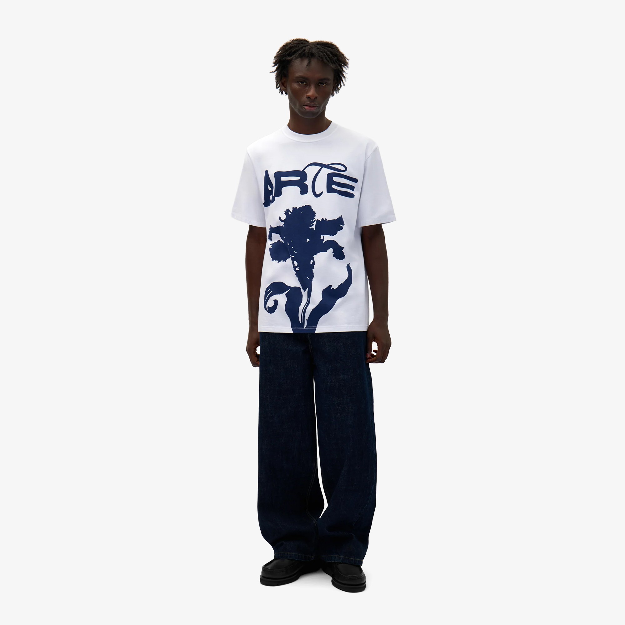 Big Flower Print T-Shirt 'White'