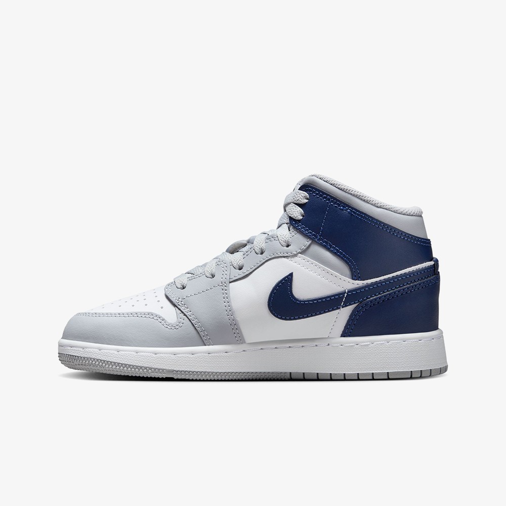 Air Jordan 1 Mid 'Wolf Grey Navy' (GS)