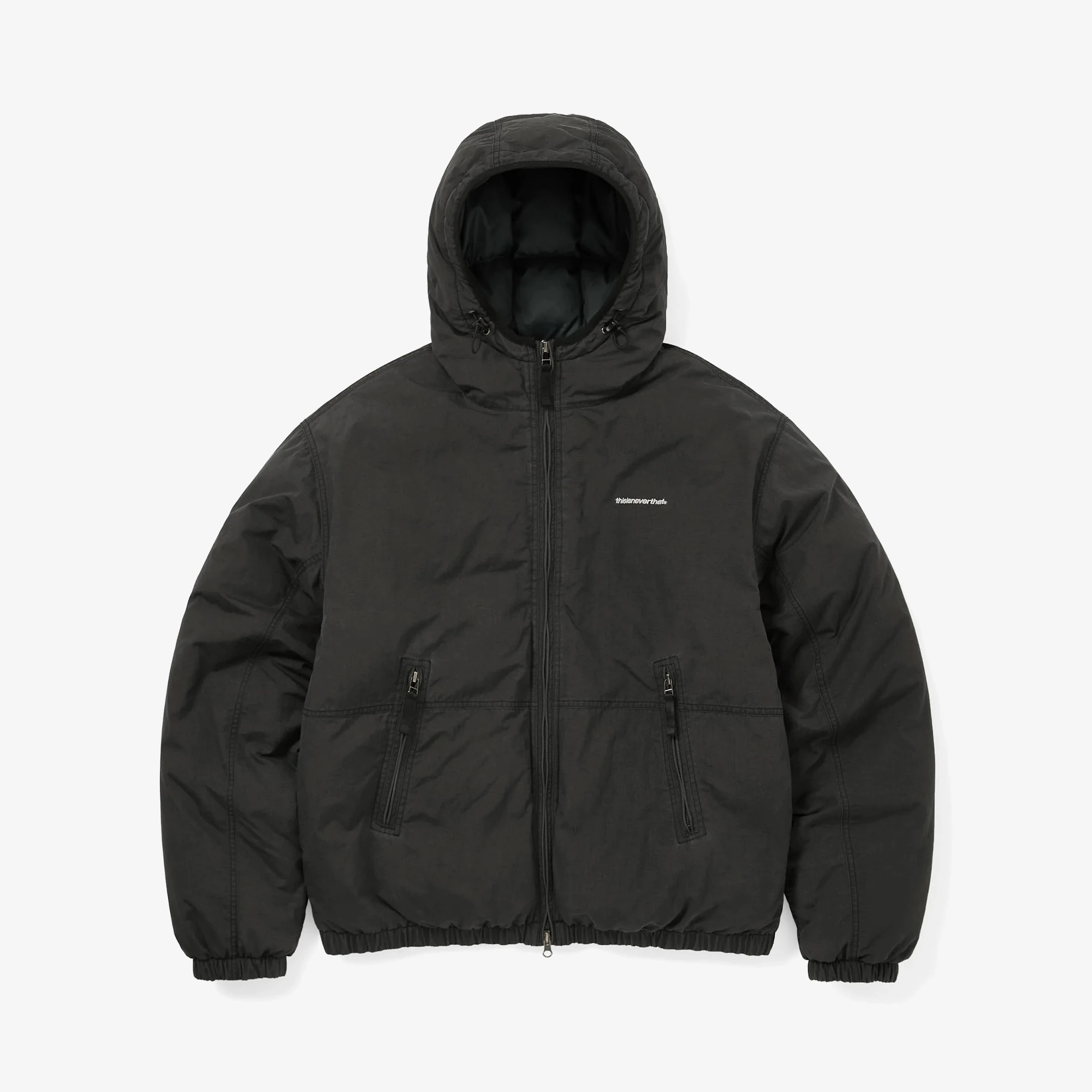Washed Down Puffer Jacket 'Black'