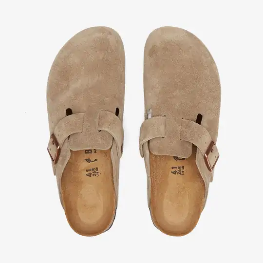 Boston Narrow Slippers Velour 'Taupe' - Görsel 4