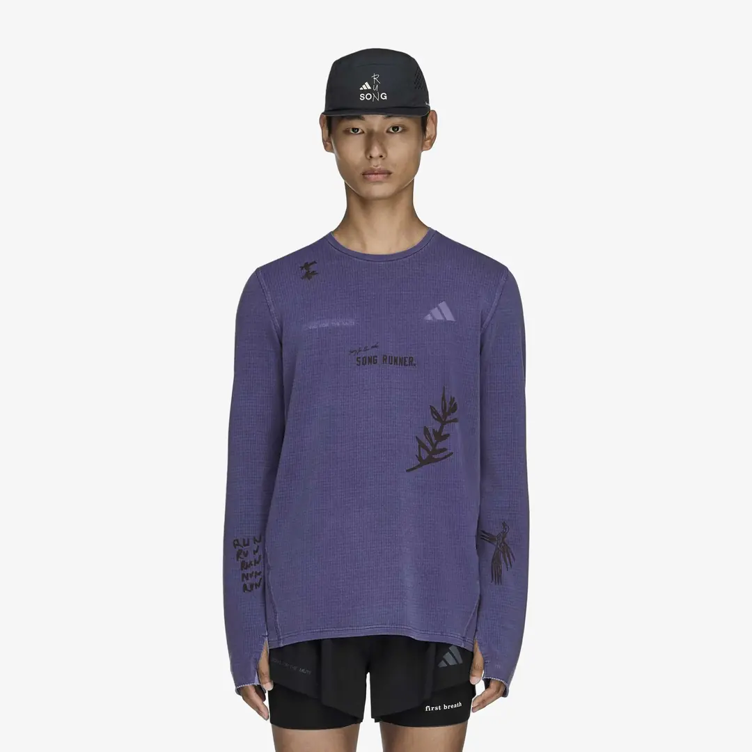 adidas x Song For The Mute Long-Sleeve Top T-Shirt 'Tech Purple' görsel 3