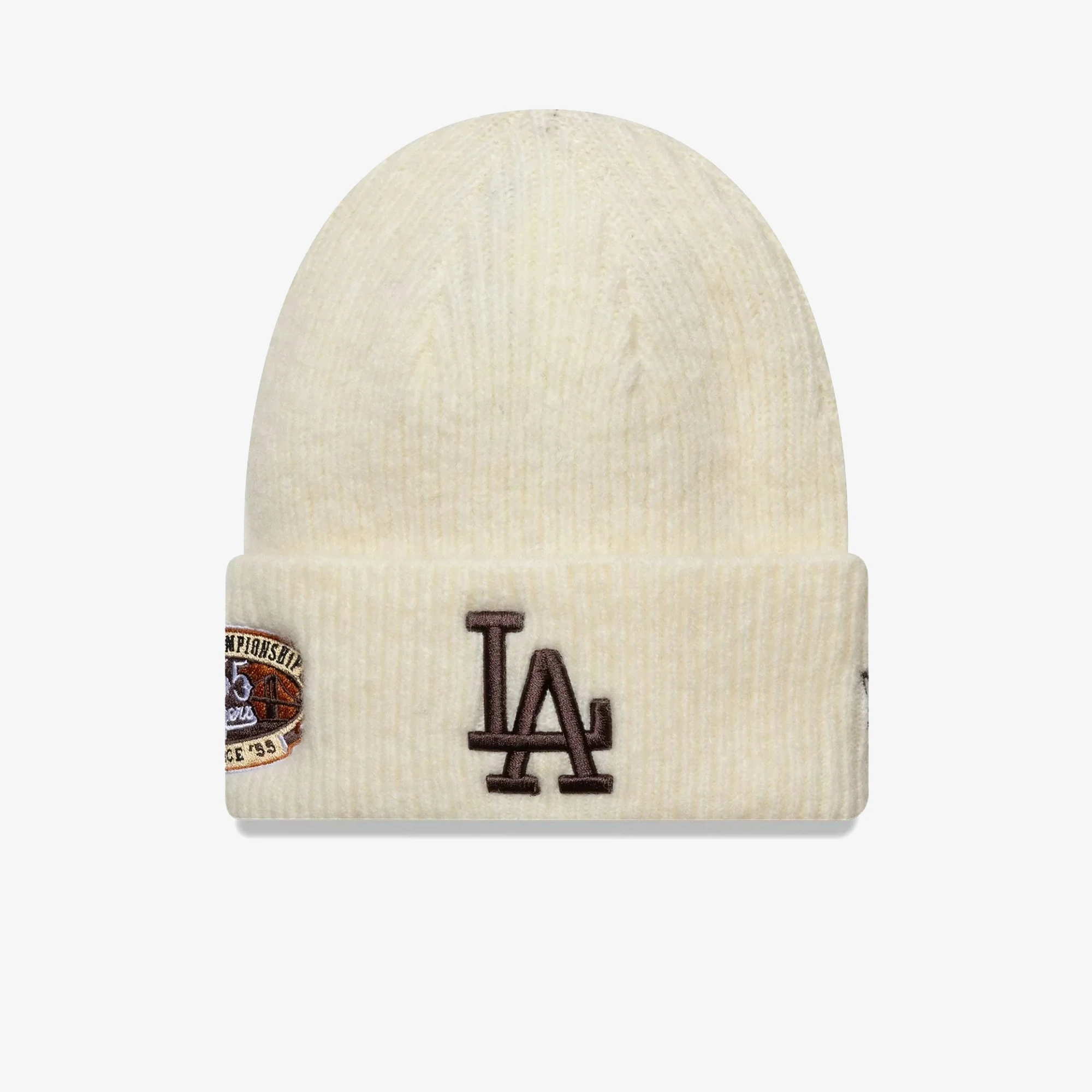 LA Dodgers World Series Cuff Knit Beanie Hat 'Light Beige'