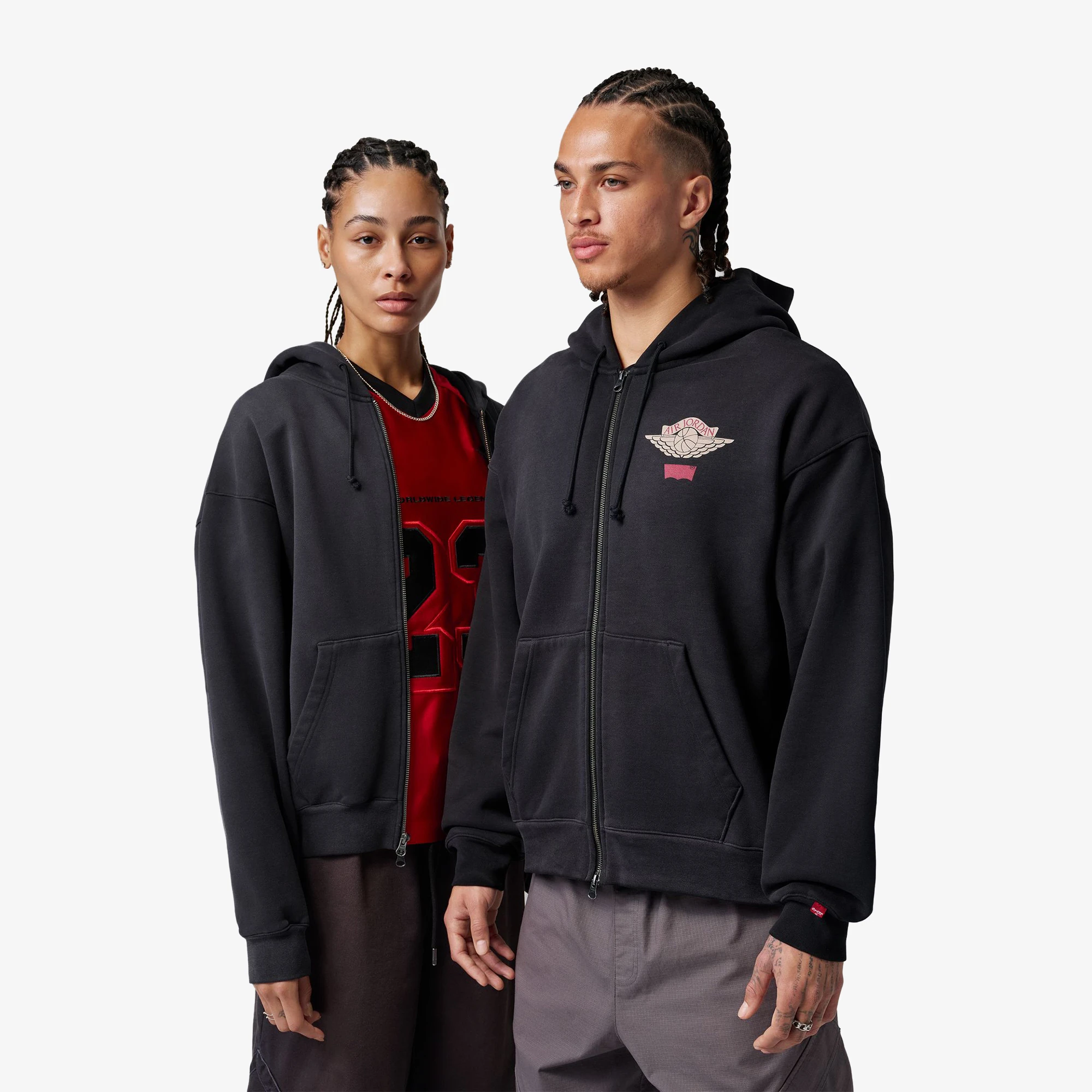 Air Jordan x Levi's® Full Zip Hoodie 'Black' - WUNDER