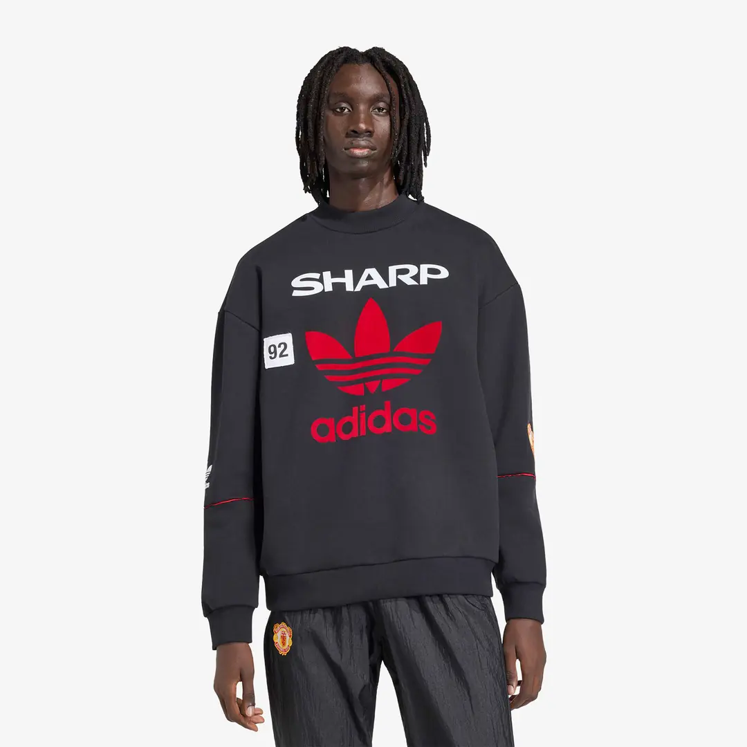 adidas Manchester United Crew Sweat '90 'Black' - WUNDER