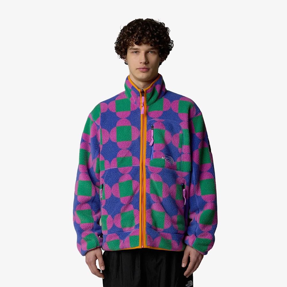 TNF x Yinka Ilori Printed Reversible Fleece Jacket 'Solar Blue Lets Blossom Together Print'