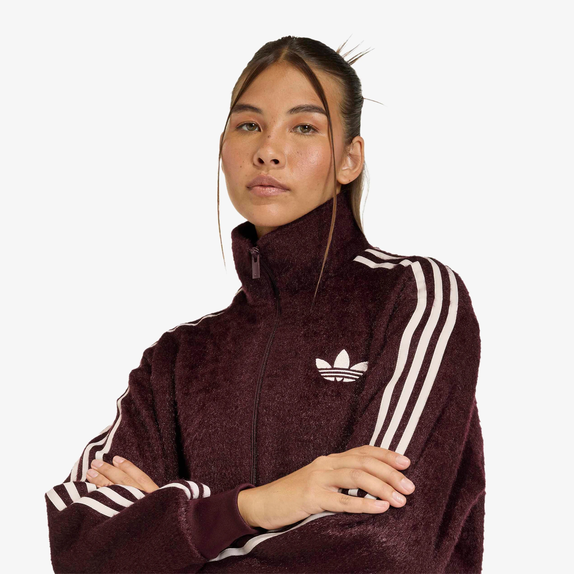 Mohair Firebird Loose Track Top 'Maroon'