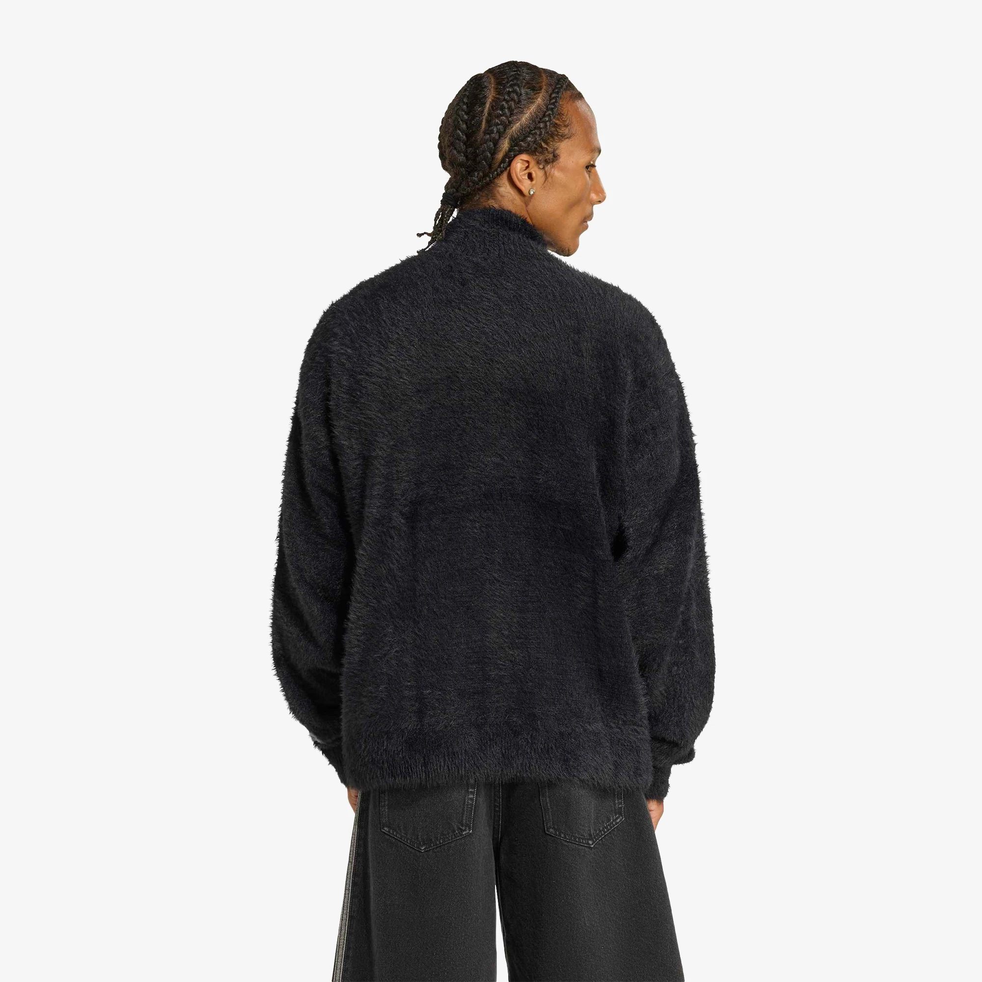 Faux Mohair Classic Track Top 'Black'