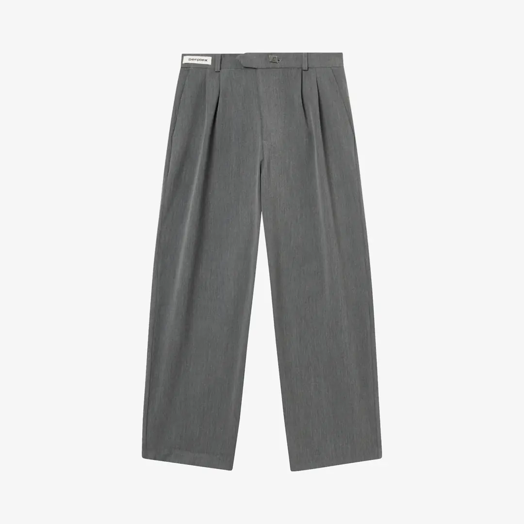 Perplex Pleated Pants 'Grey Melange' - WUNDER