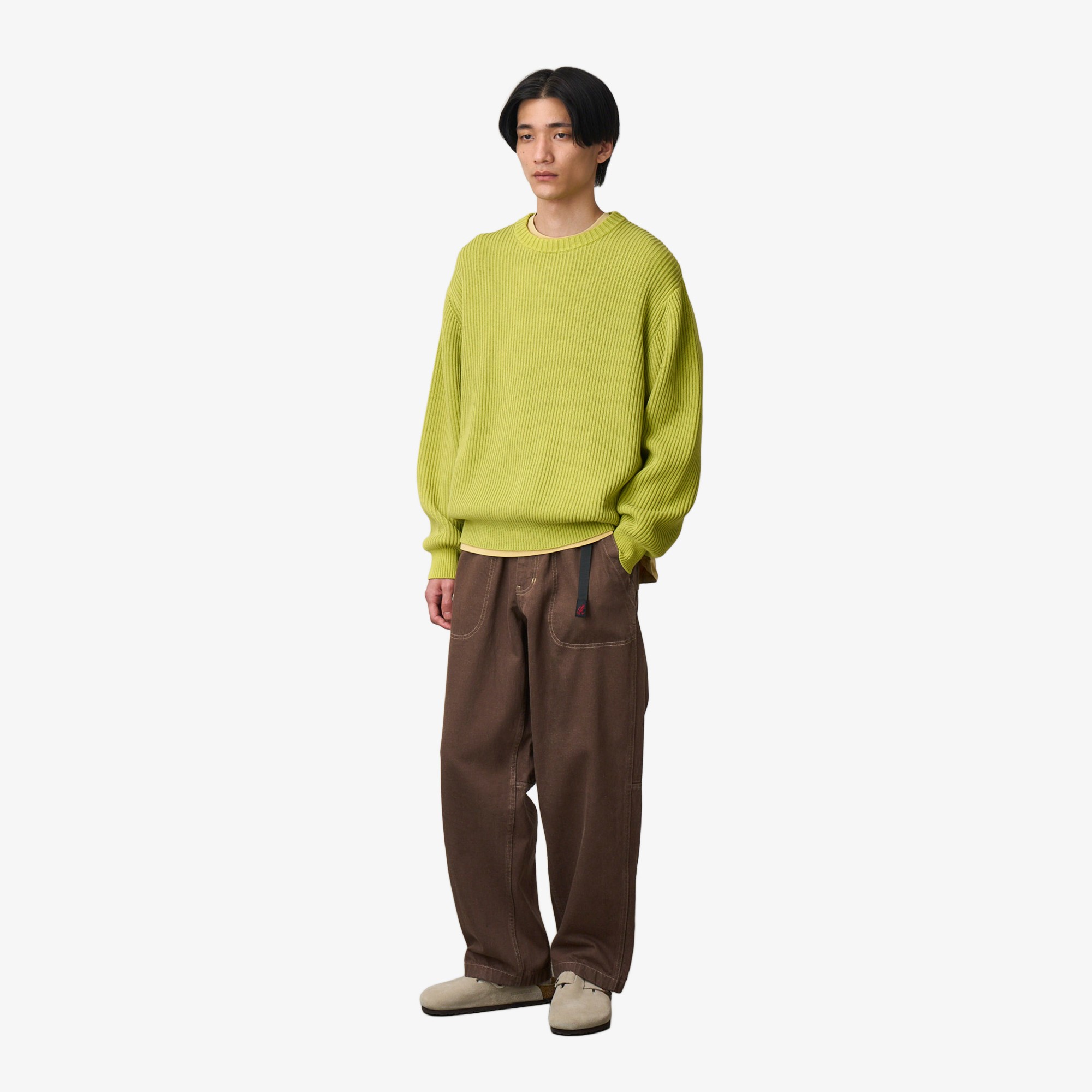 Cotton Knit Sweater 'Mist Green'