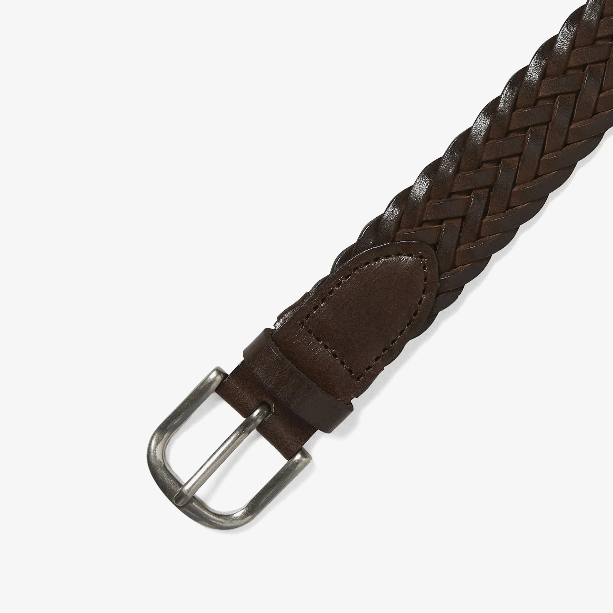 Leather Mesh Belt 'Brown'