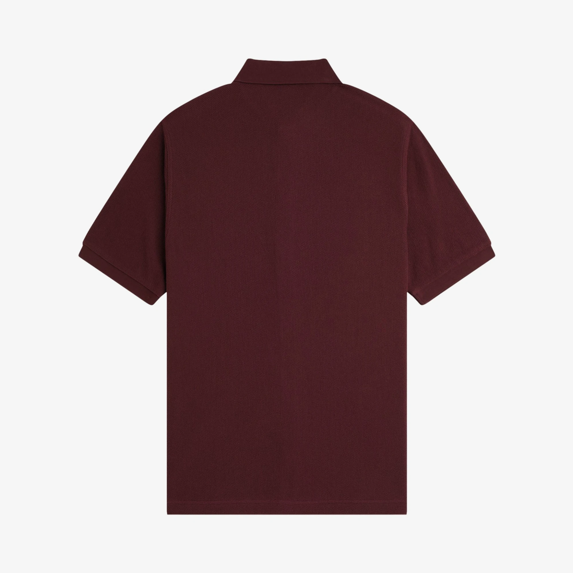 Panelled Button Through Polo Shirt 'Oxblood'
