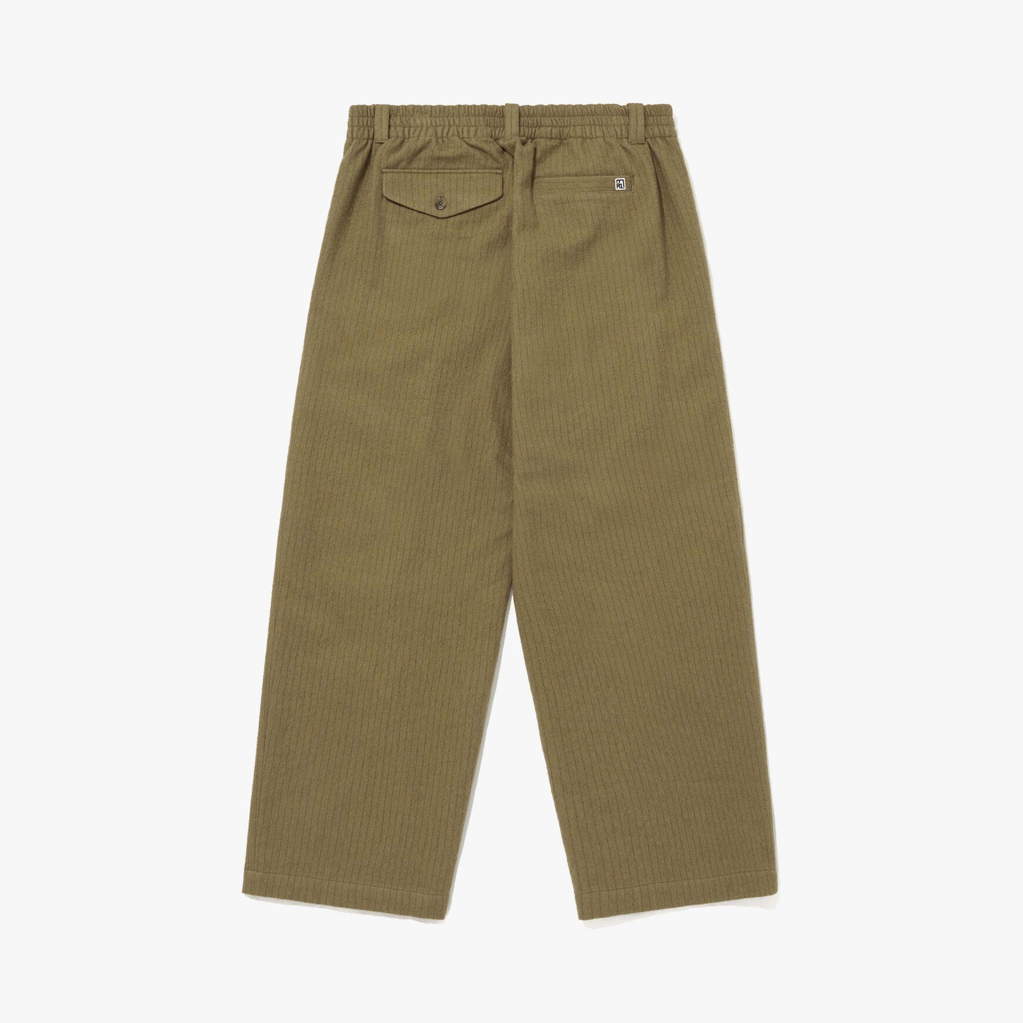 Premium Vintage Wool Striped Wide Pants 'Peanut Brown'