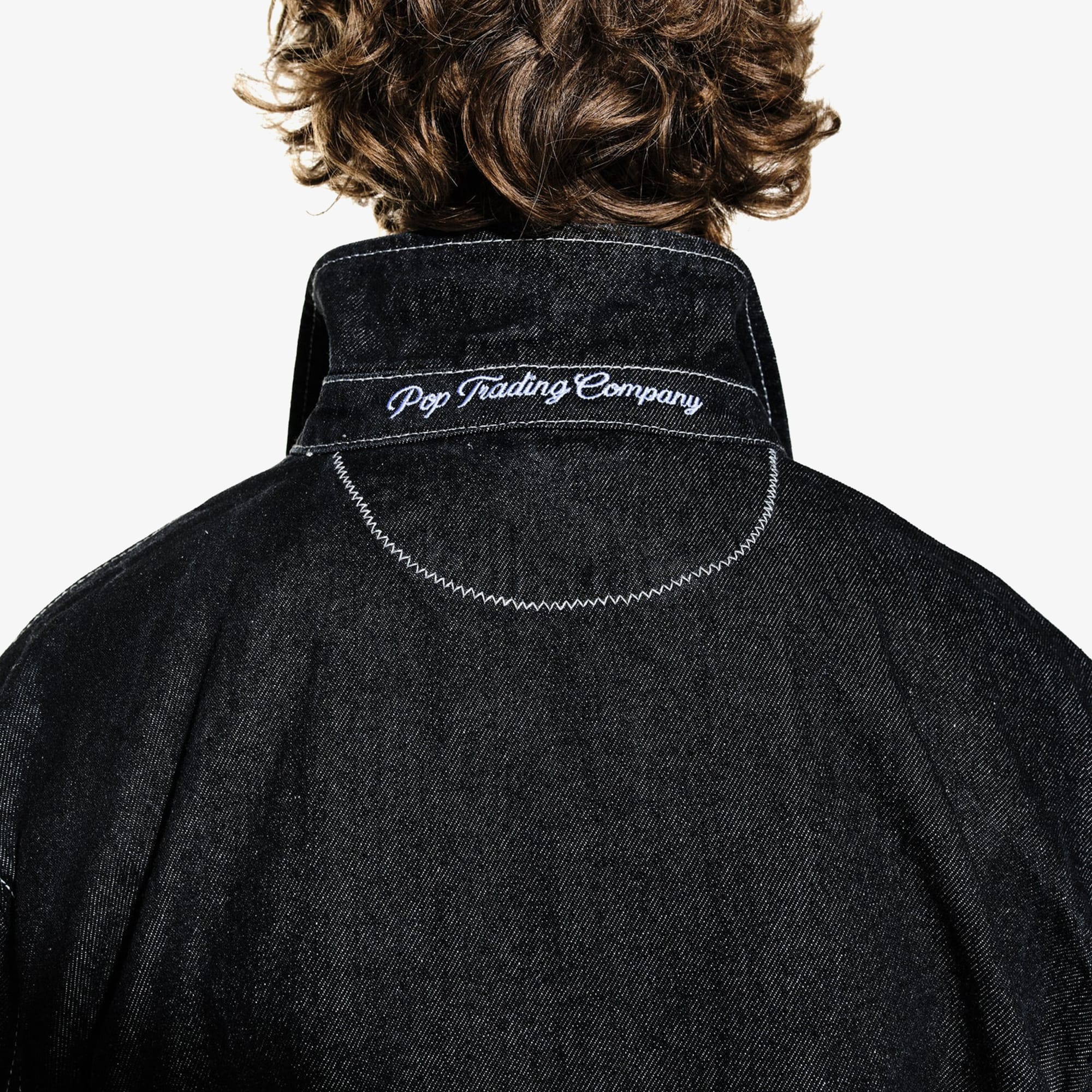 Full Button Denim Jacket 'Rinsed Black'