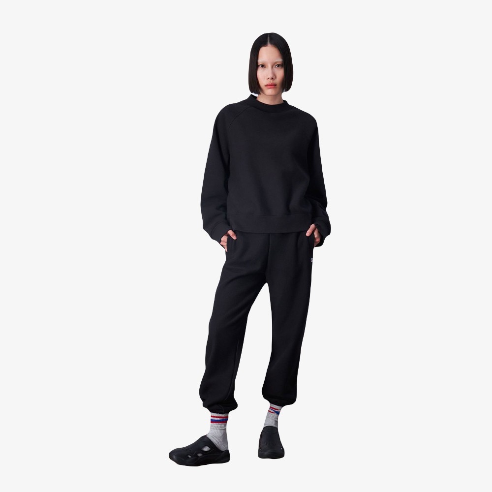 Minimal Reverse Weave Sweatshirt 'Black' (W)