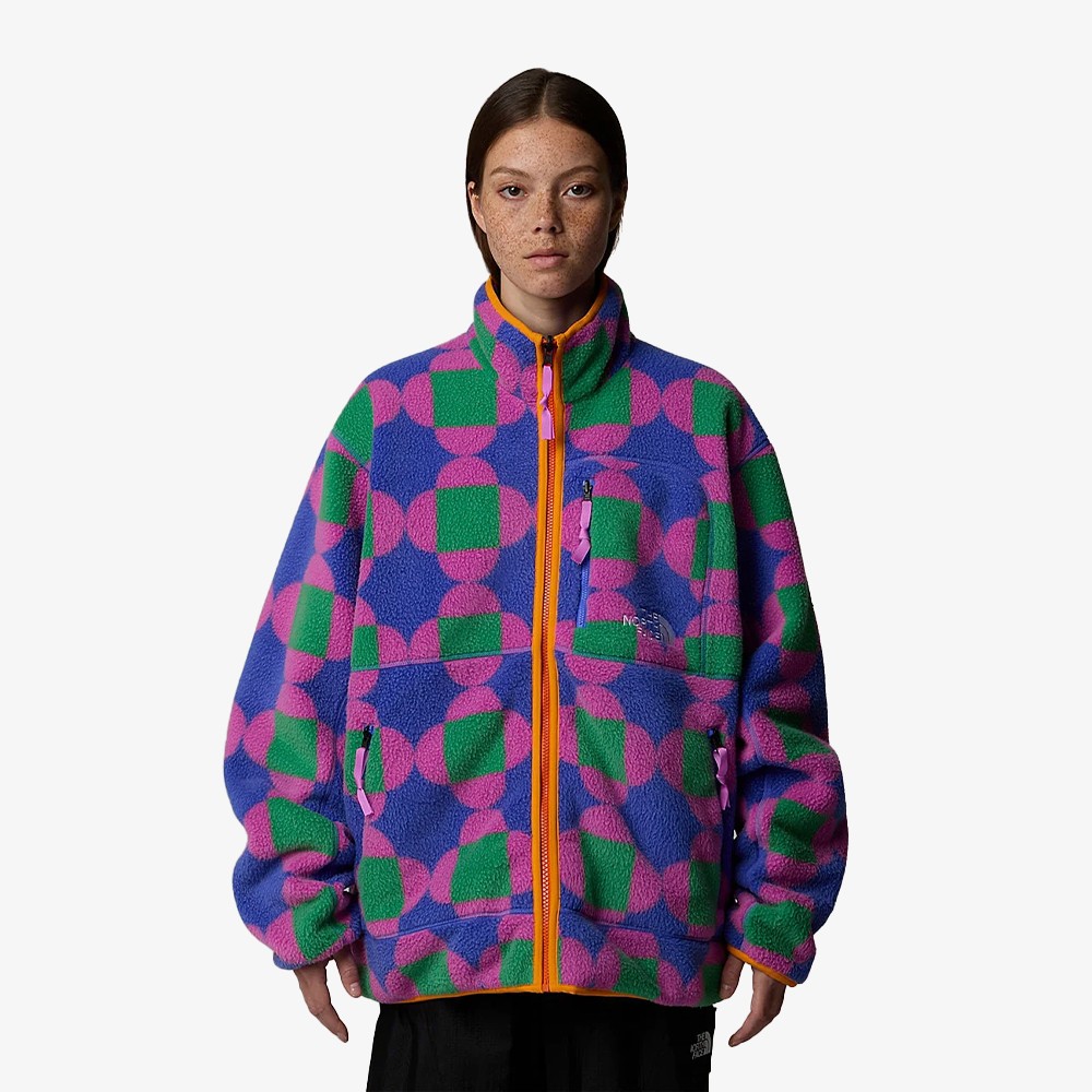 TNF x Yinka Ilori Printed Reversible Fleece Jacket 'Solar Blue Lets Blossom Together Print'