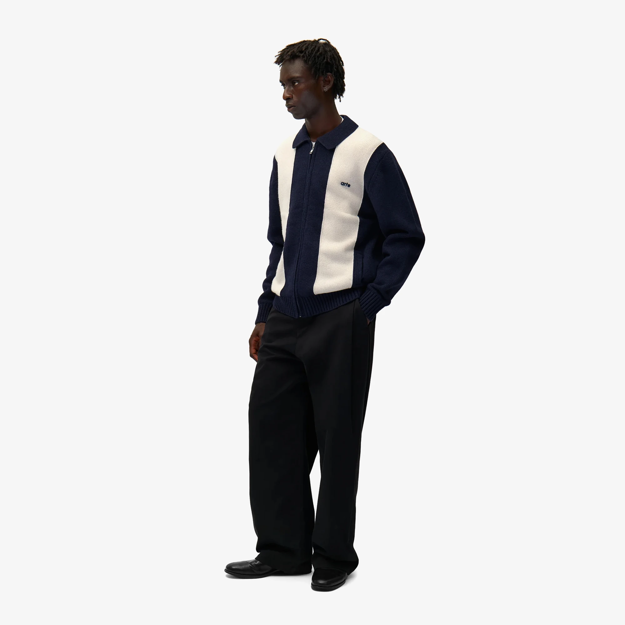 Cardigan 'Blue & White'