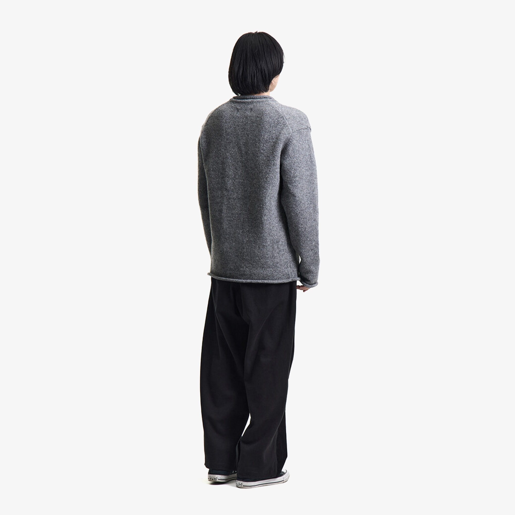 Premium Kidmohair Nomadic Sweater 'Melange Grey'