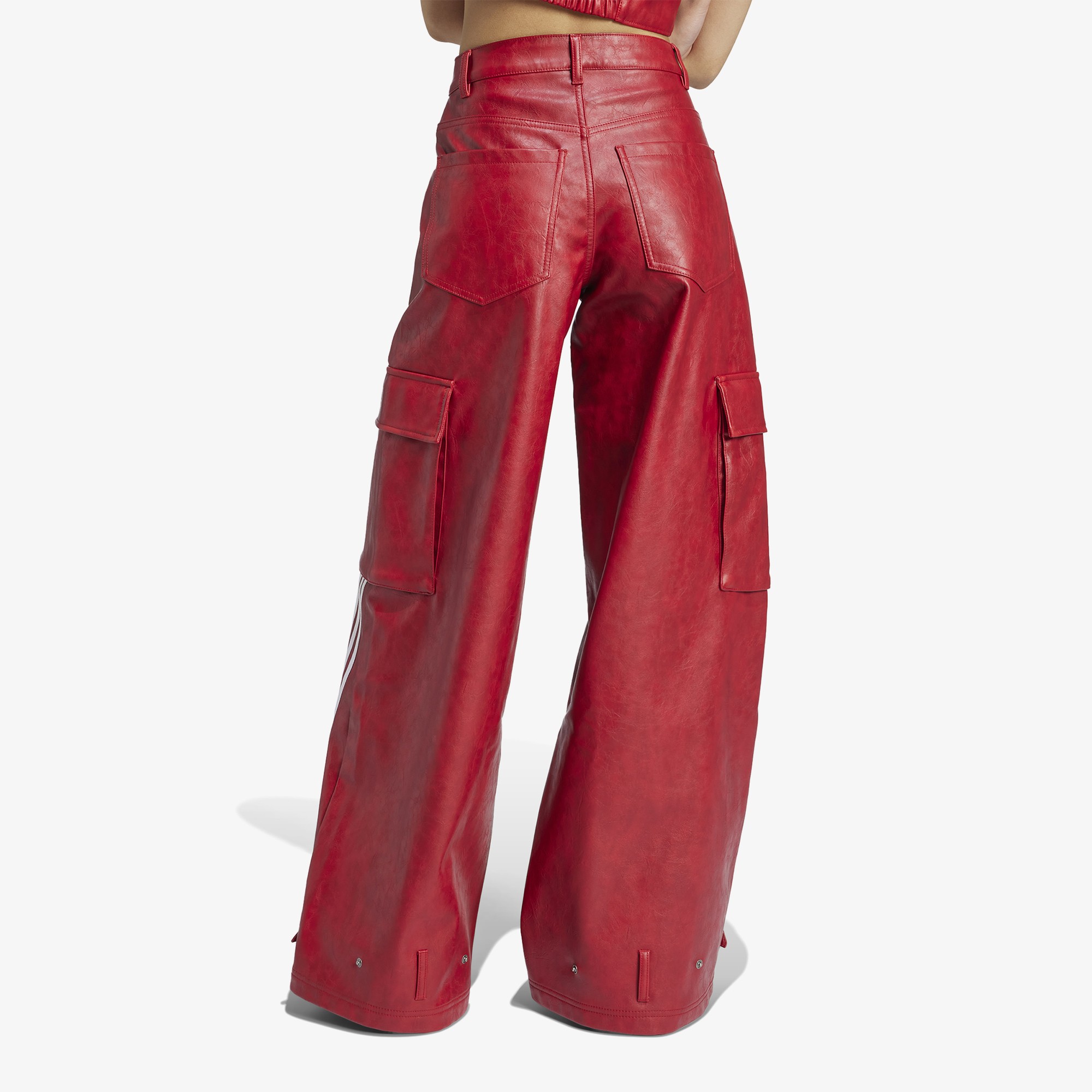 Adilenium Vintage Faux Leather Pants 'Better Scarlet'