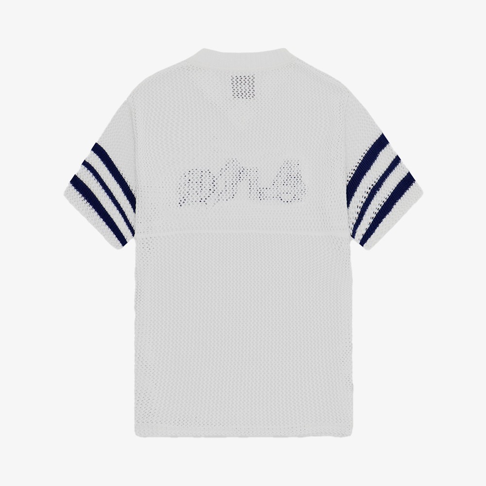 Shane Knit Stripe Shirt 'Cream'